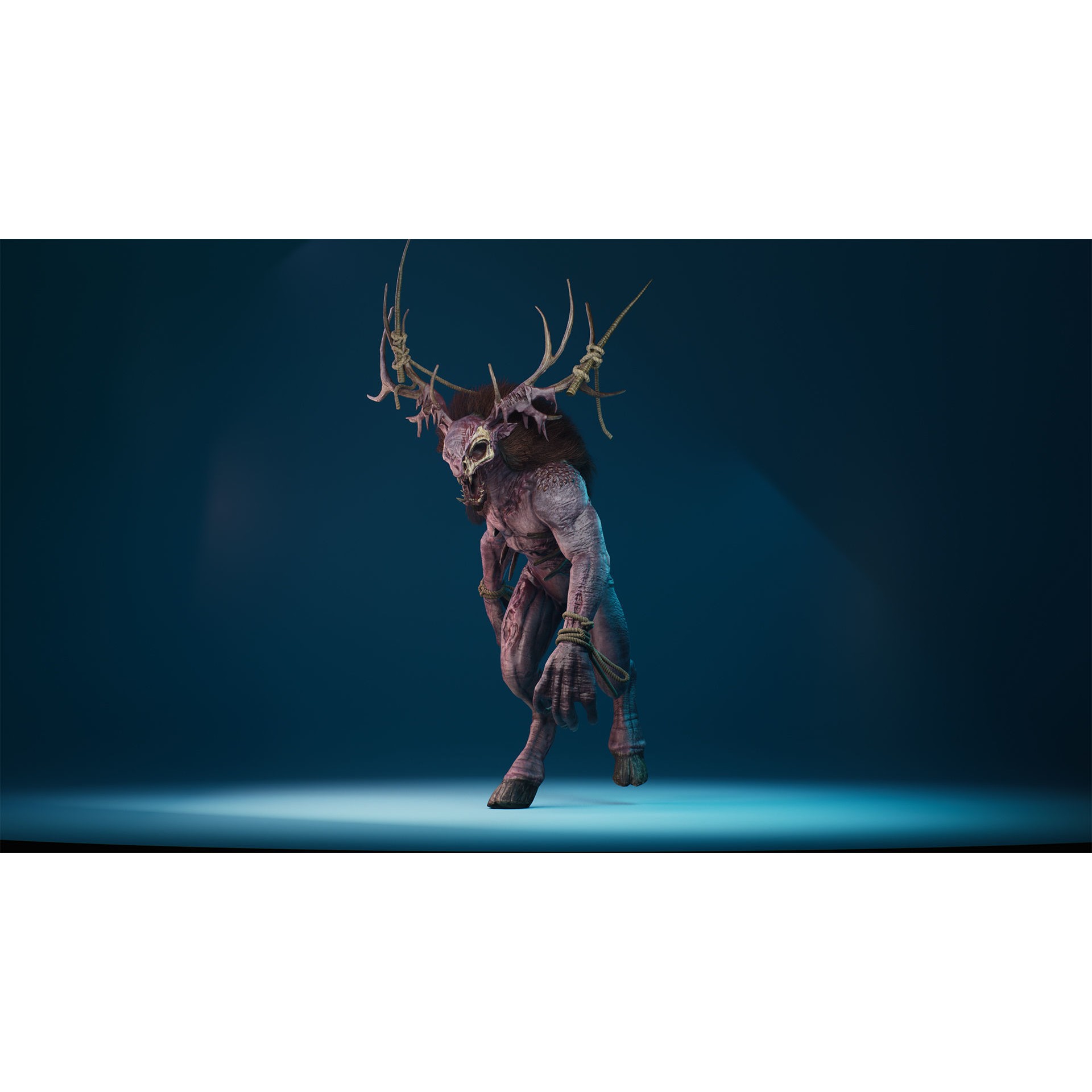 Mutant Deer 3D Model – Low Poly Character with 37 Animations, FBX - View 8