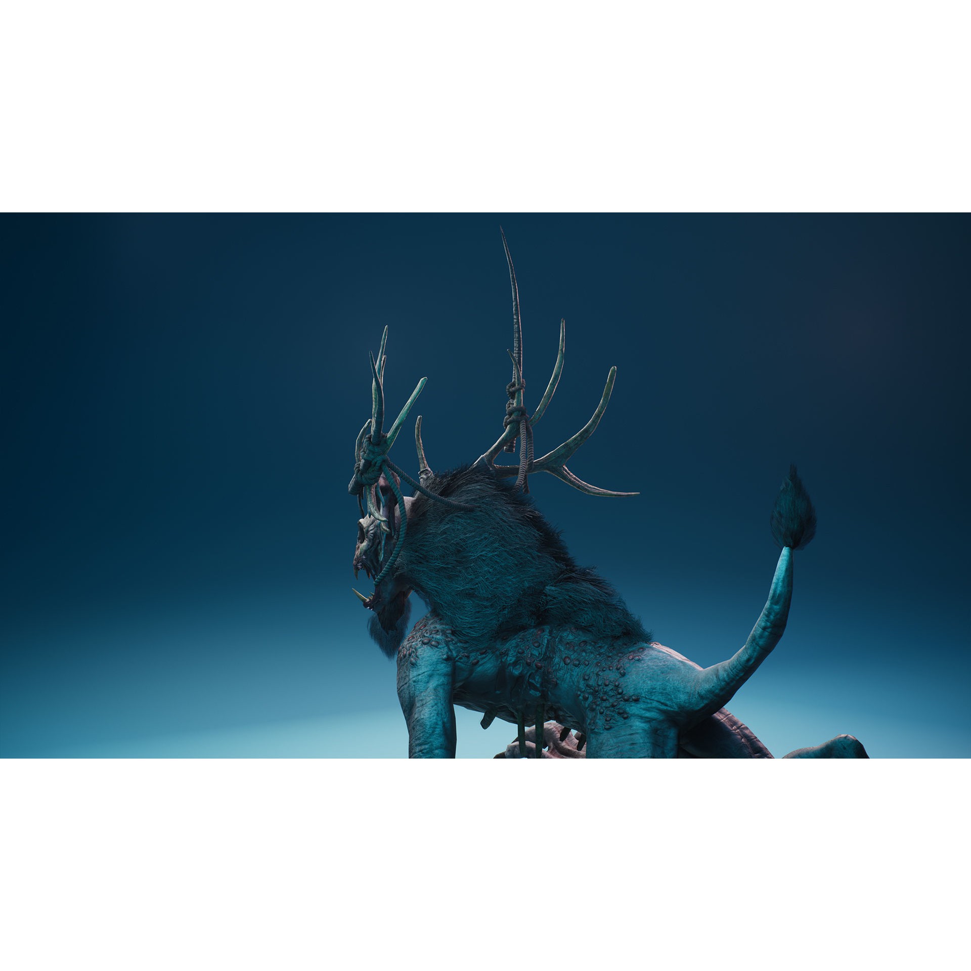 Mutant Deer 3D Model – Low Poly Character with 37 Animations, FBX - View 9