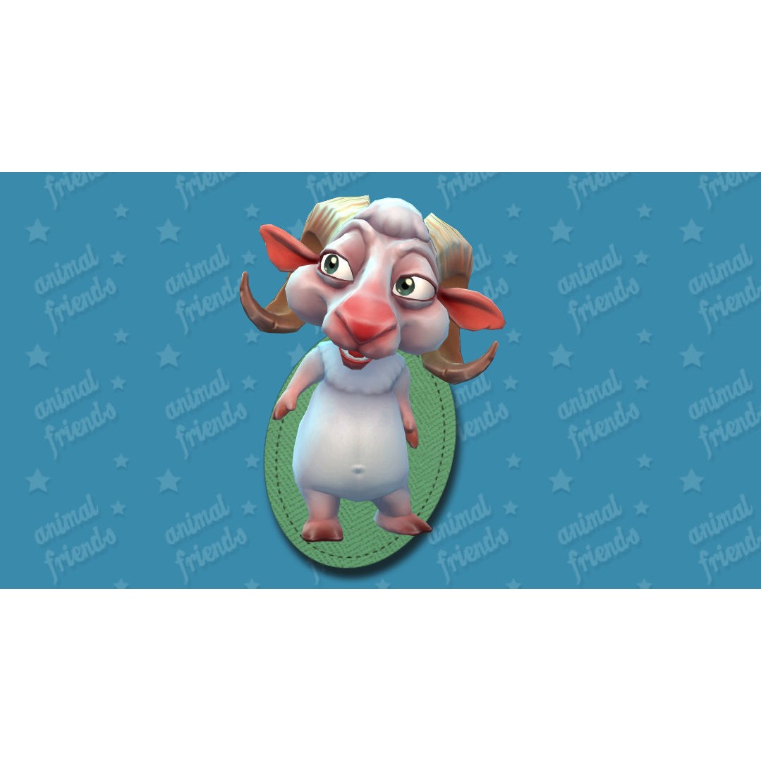 Farm Animals 3D Model – Cartoon Characters with Unique Animations, FBX