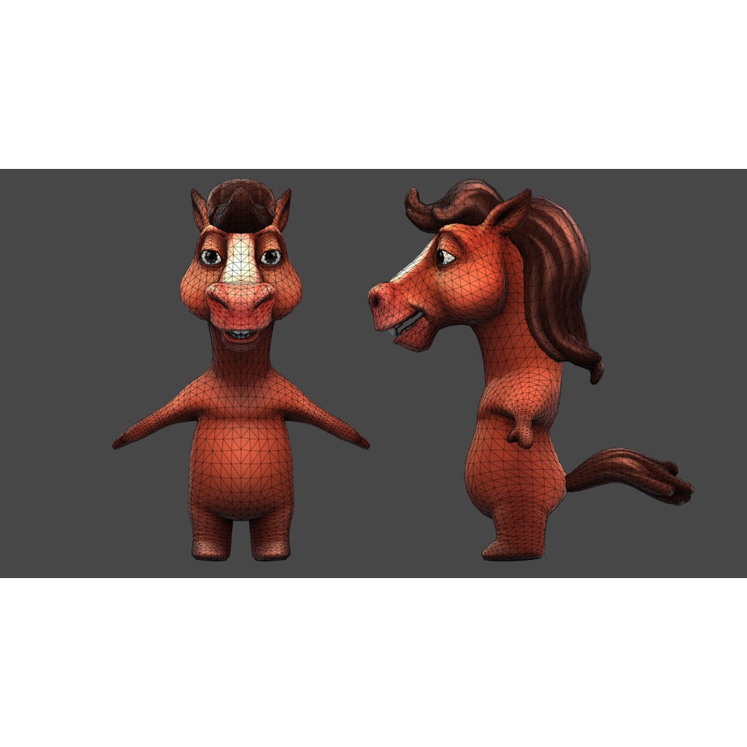 Farm Animals 3D Model – Cartoon Characters with Unique Animations, FBX - View 11