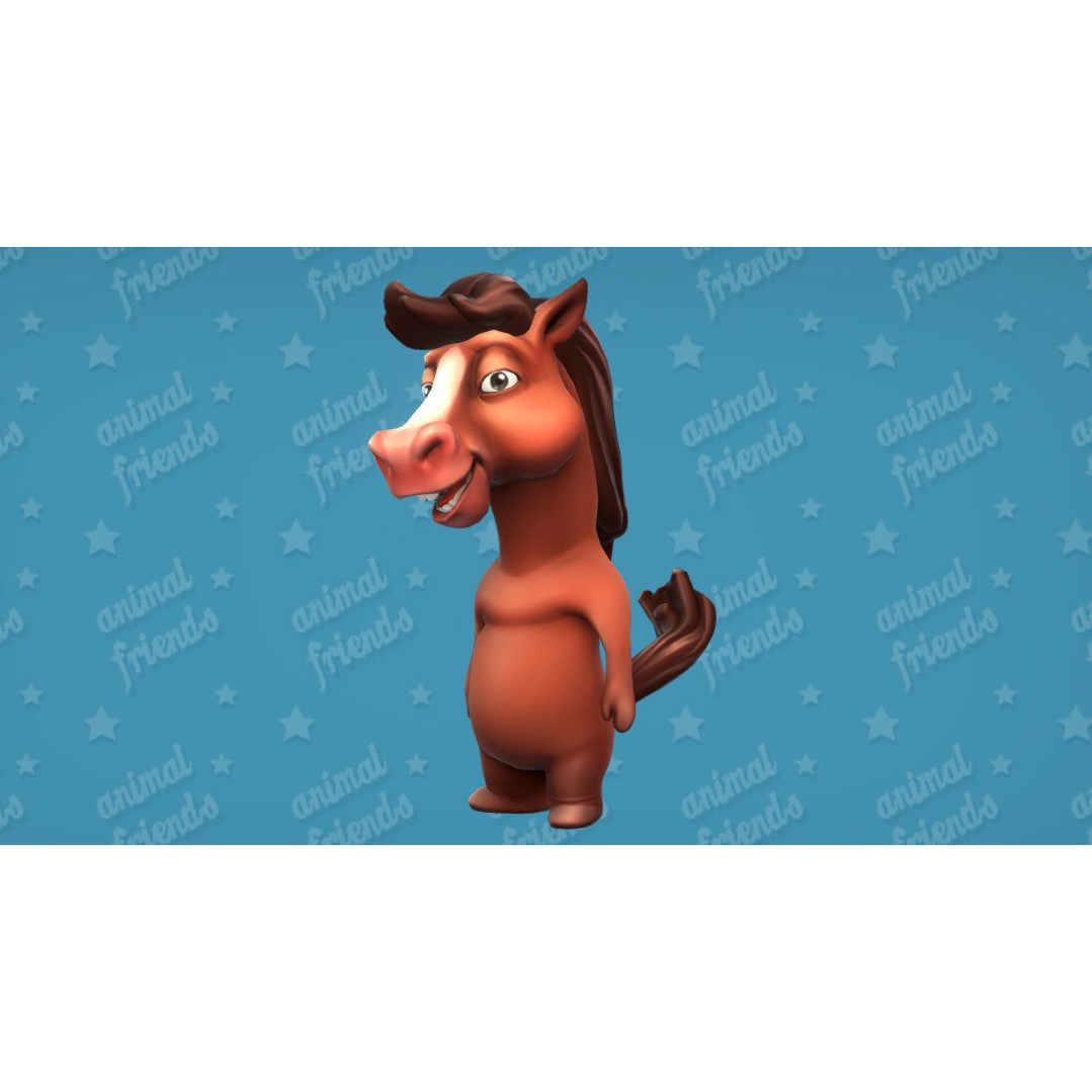 Farm Animals 3D Model – Cartoon Characters with Unique Animations, FBX - View 16