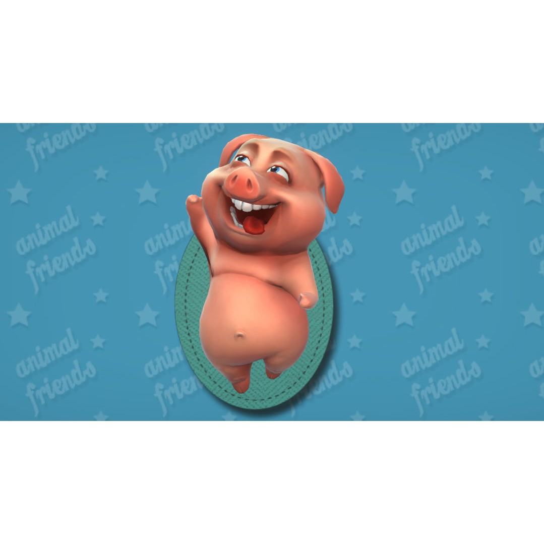 Farm Animals 3D Model – Cartoon Characters with Unique Animations, FBX - View 17