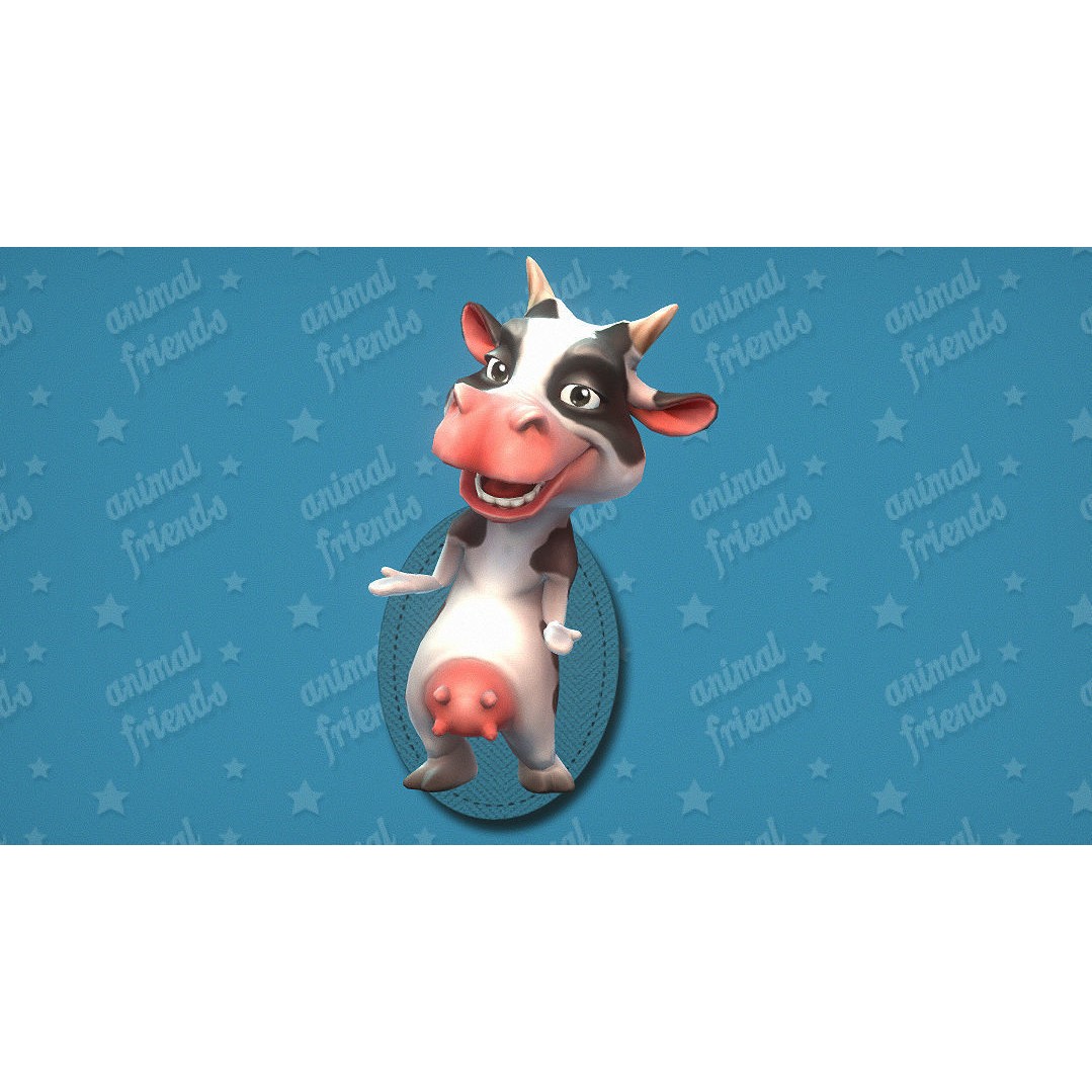 Farm Animals 3D Model – Cartoon Characters with Unique Animations, FBX - View 23