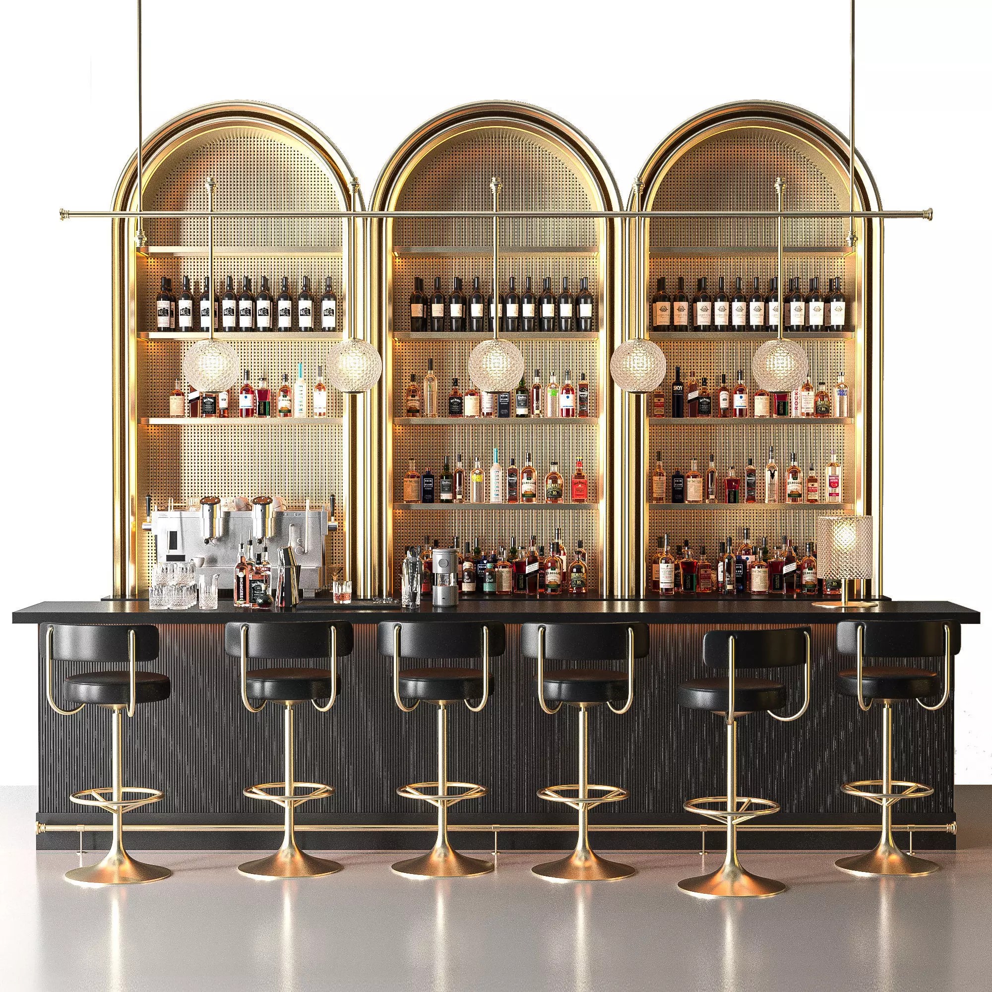 Golden Bar - Game-Ready 3D Model - View 2