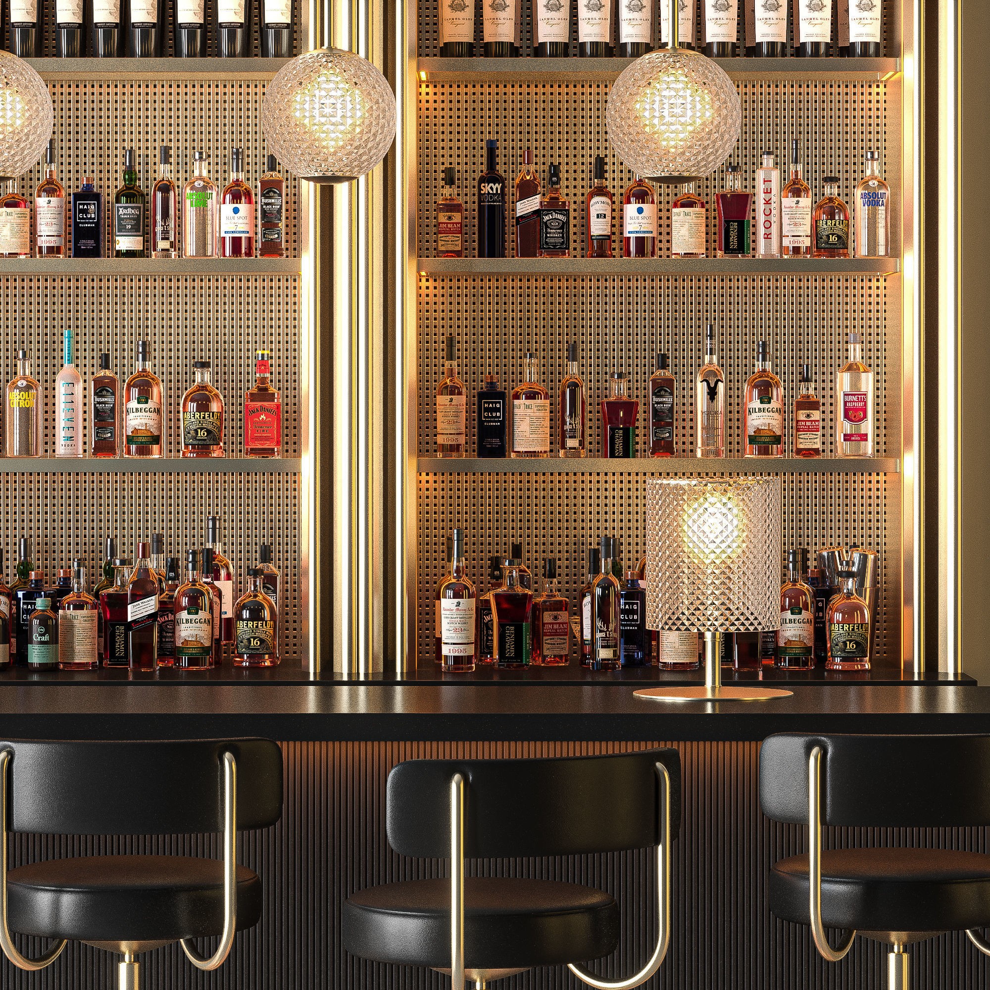 Golden Bar - Game-Ready 3D Model - View 4