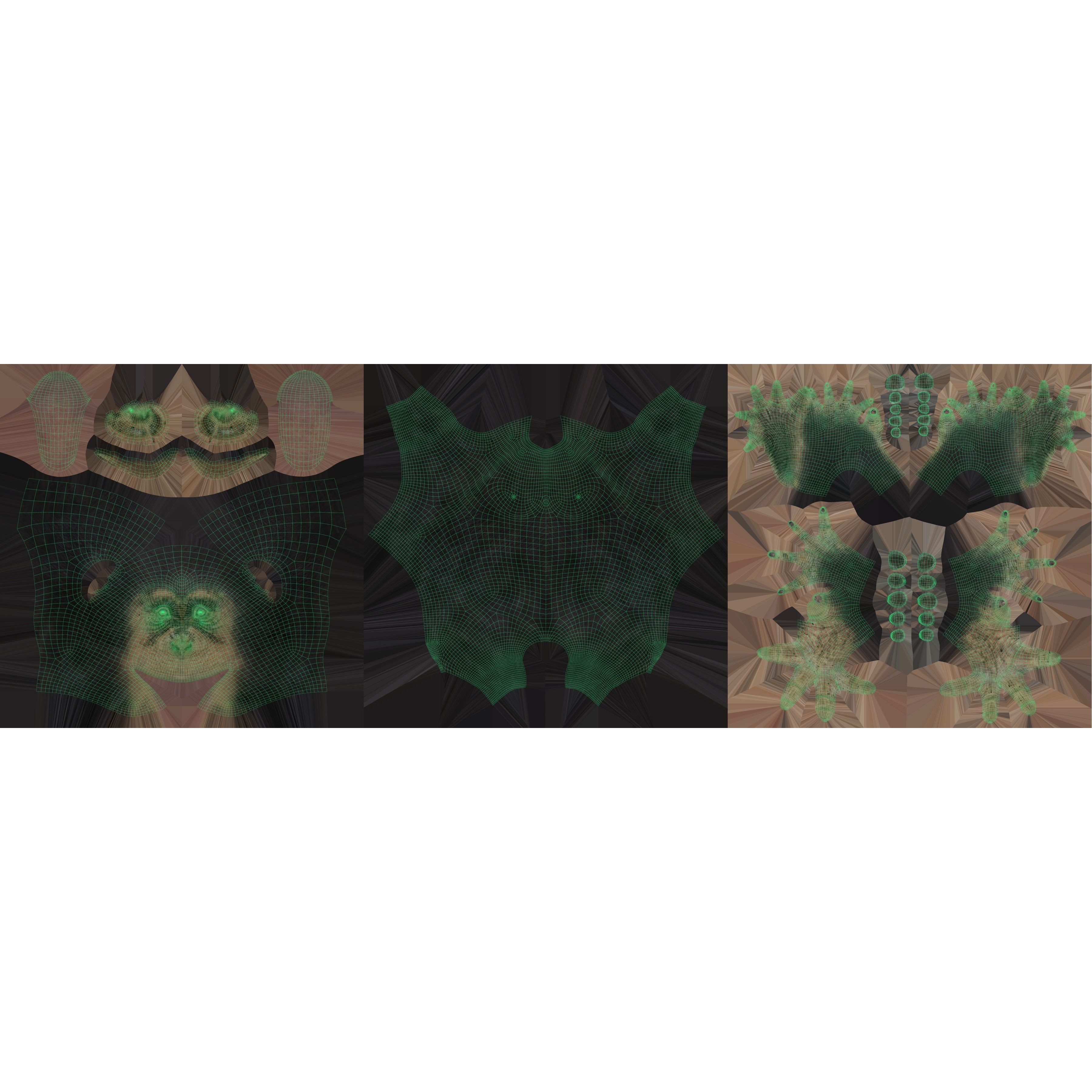 Chimpanzee 3D Model – Animated Rigged Character with Textures, Blender - View 25