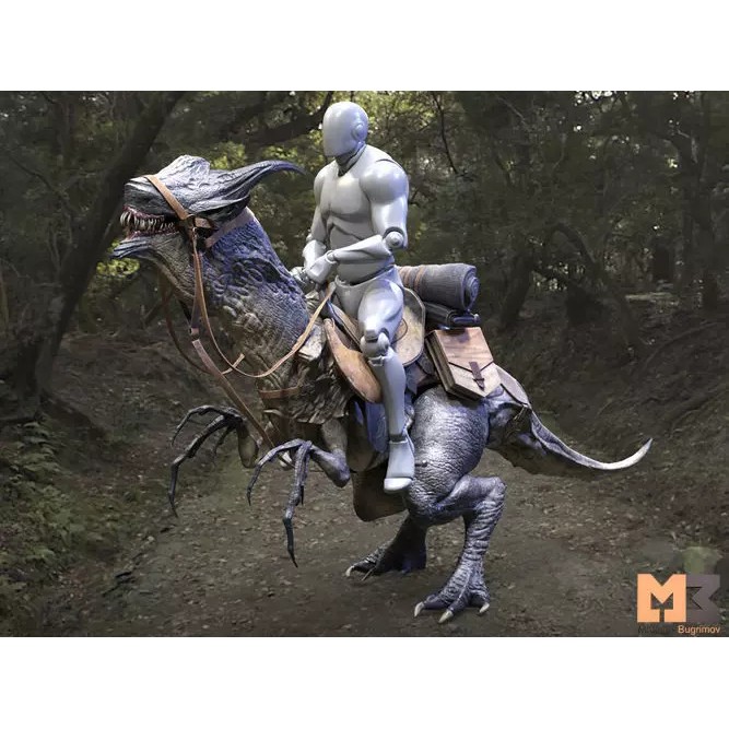 Fantasy Animal 3D Model – Low Poly Game Character, FBX, Rigged - View 2