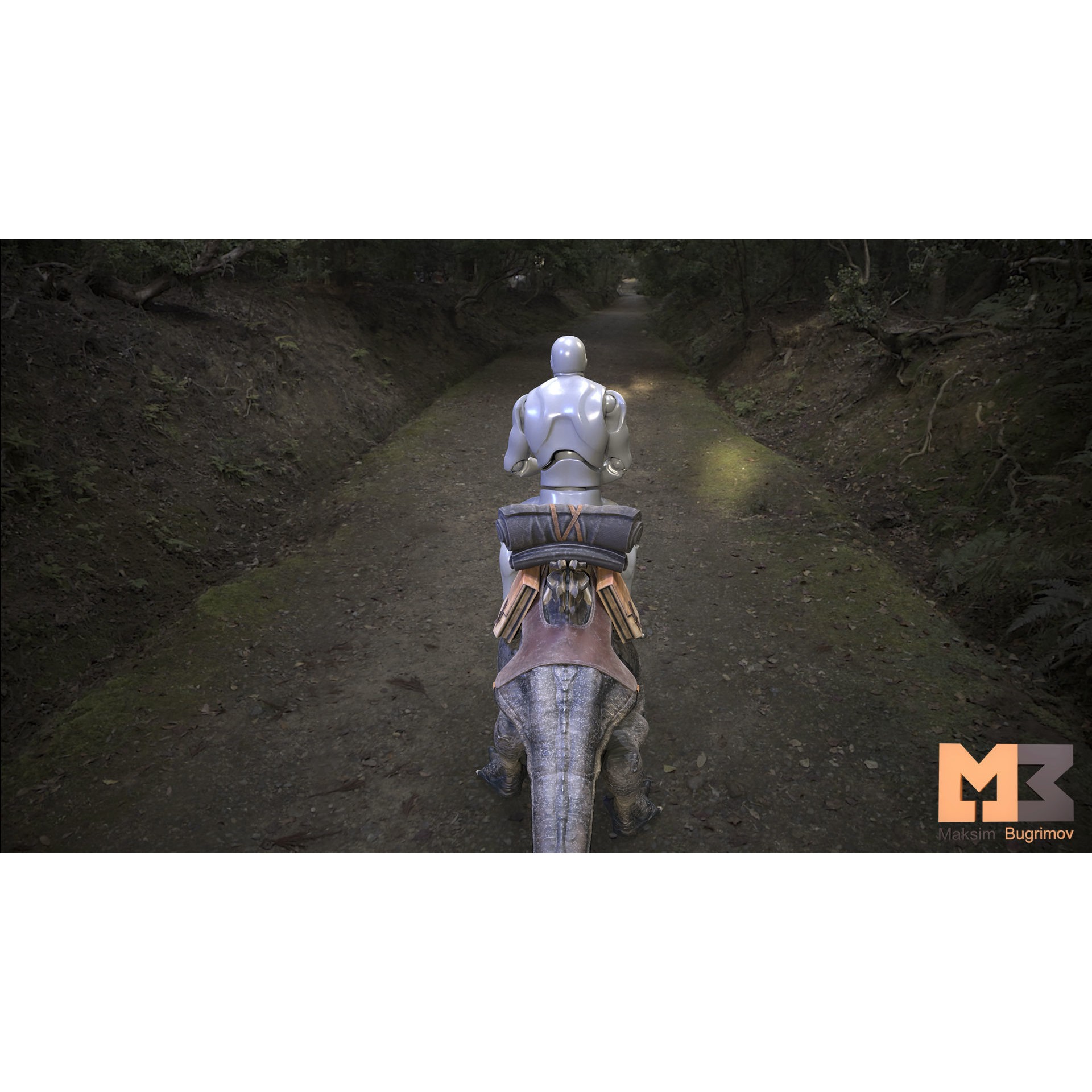 Fantasy Animal 3D Model – Low Poly Game Character, FBX, Rigged - View 6