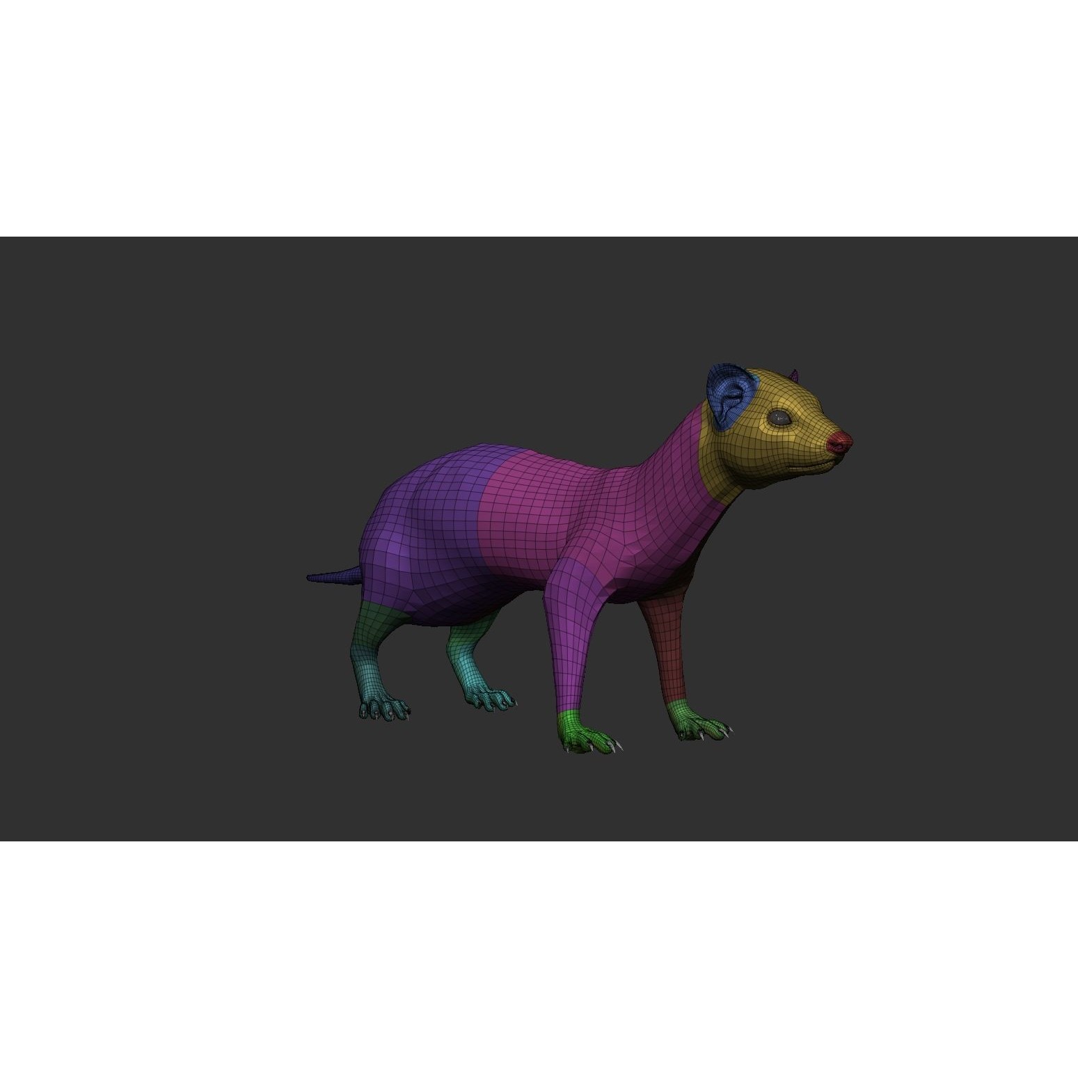 Ferret 3D Model – VFX Ready Animal Asset, FBX, PBR Textures - View 9