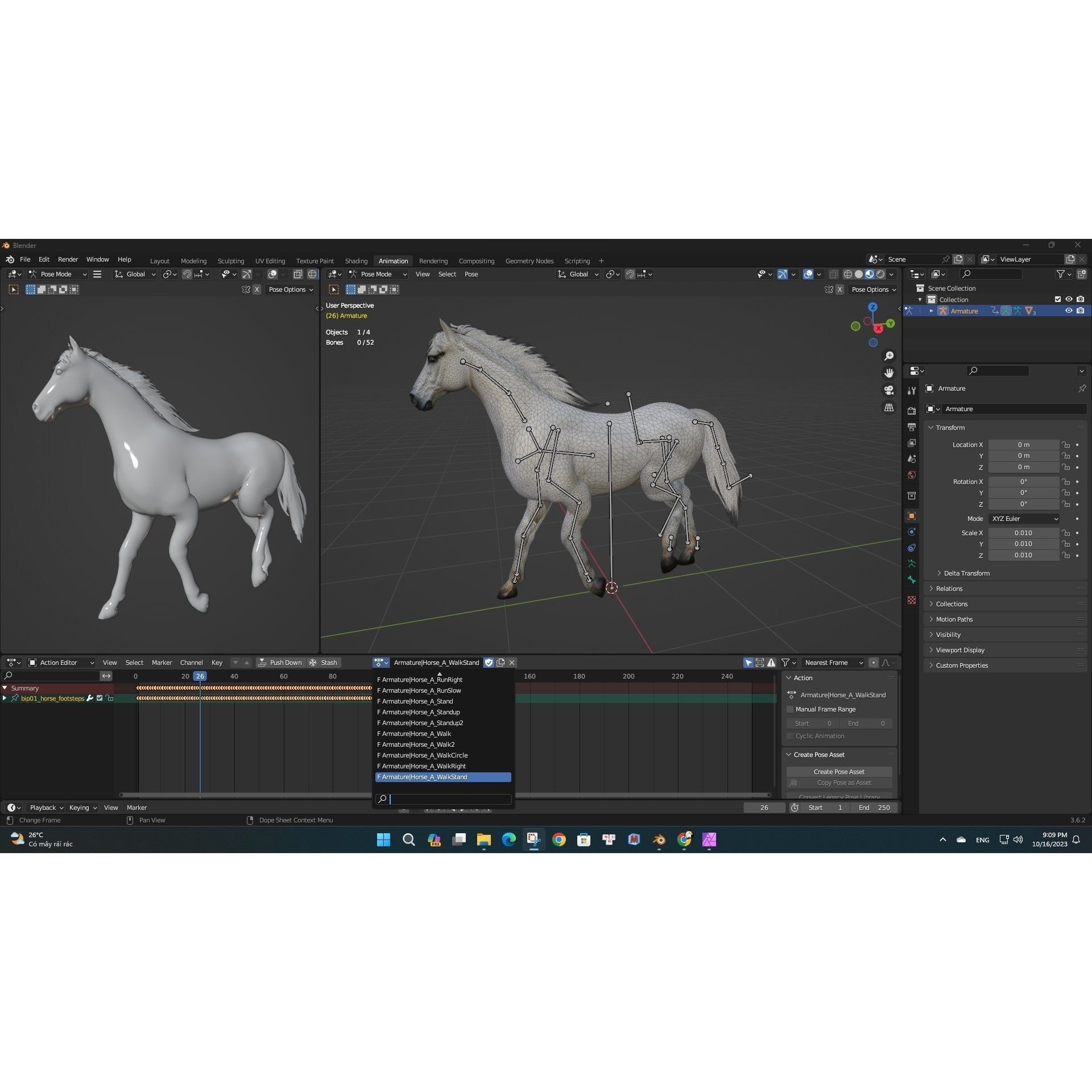 Horse 3D Model – Rigged Animal Animation with PBR Textures, FBX