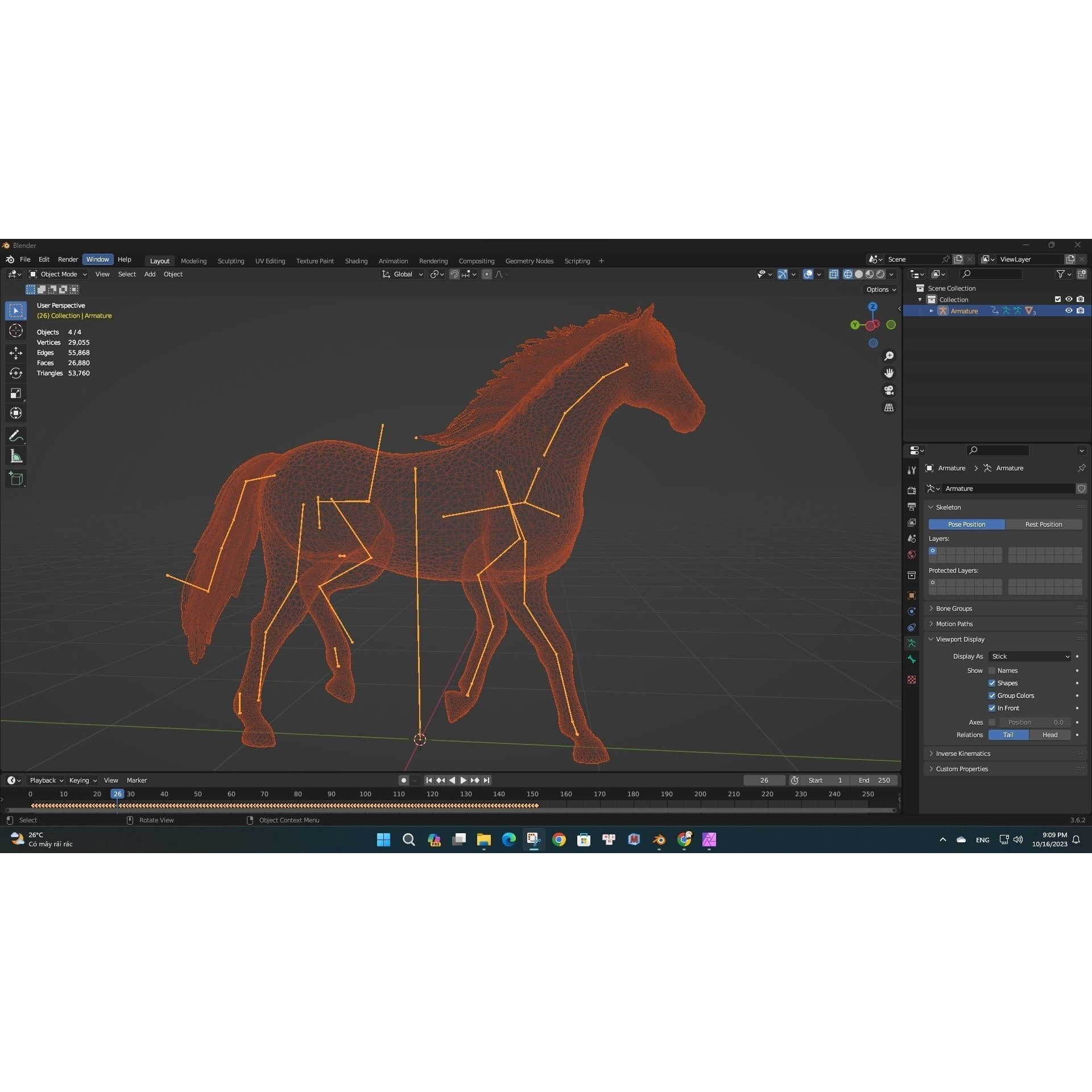 Horse 3D Model – Rigged Animal Animation with PBR Textures, FBX - View 11