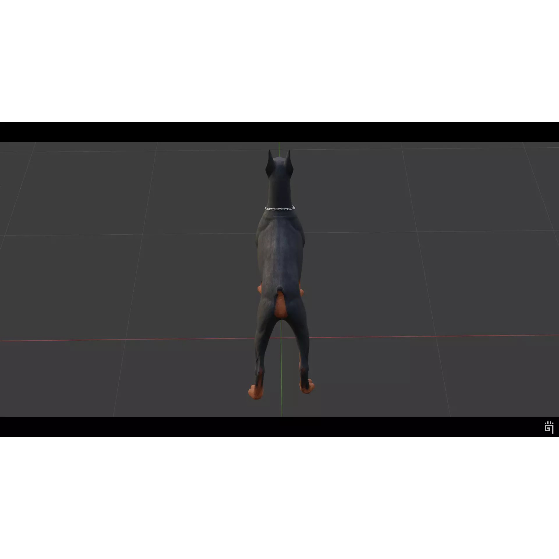 Dobermann 3D Model – Low Poly Rigged Character for Games, FBX - View 7