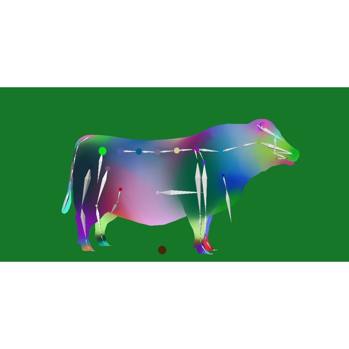 Santa Gertrudis Cattle 3D Model – Low Poly Game Ready Asset, FBX - View 22