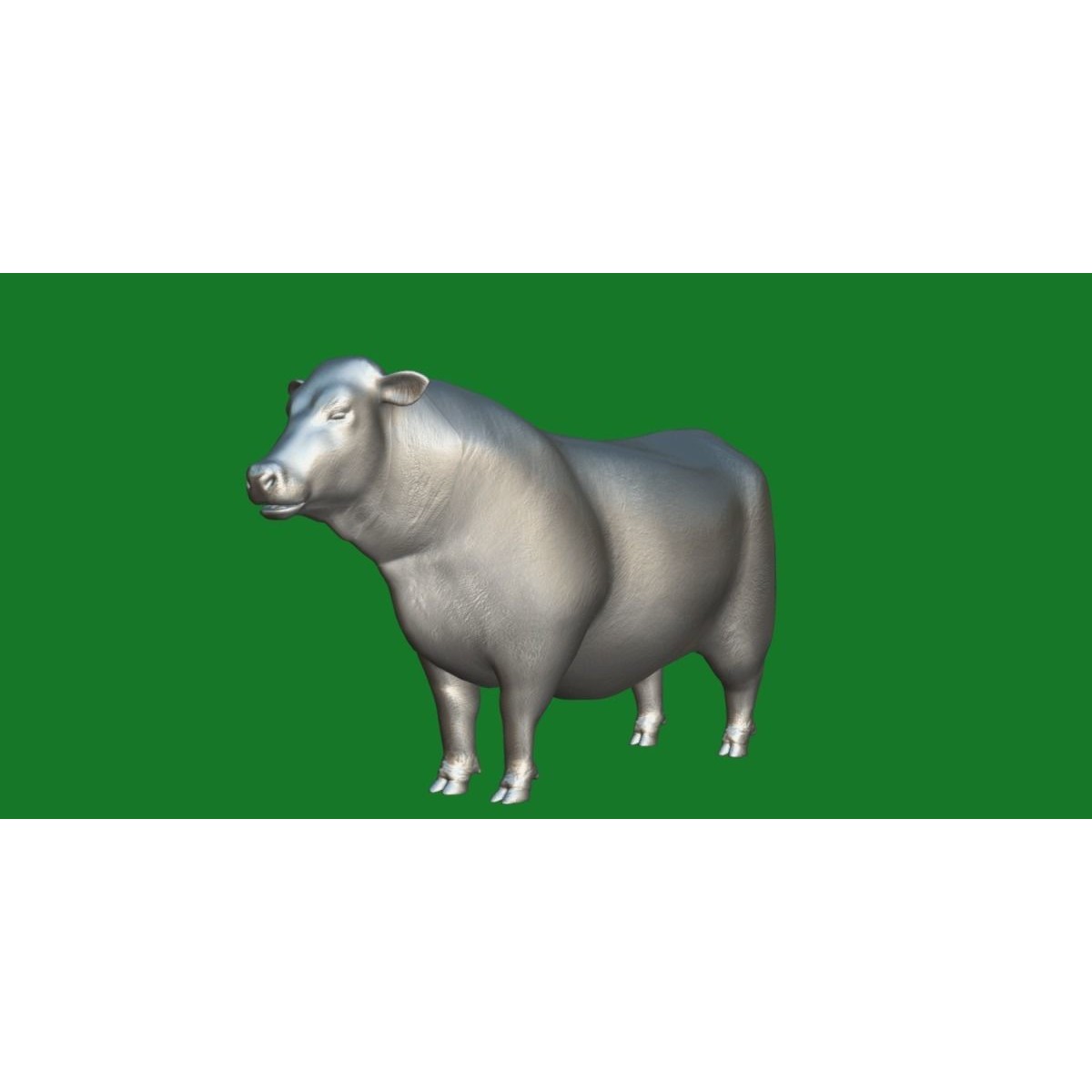 Santa Gertrudis Cattle 3D Model – Low Poly Game Ready Asset, FBX - View 7