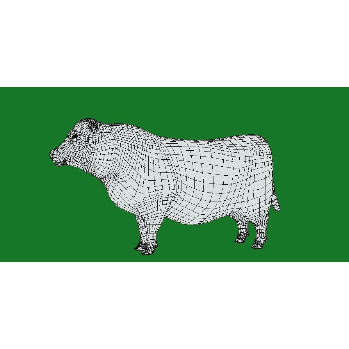 Santa Gertrudis Cattle 3D Model – Low Poly Game Ready Asset, FBX - View 8