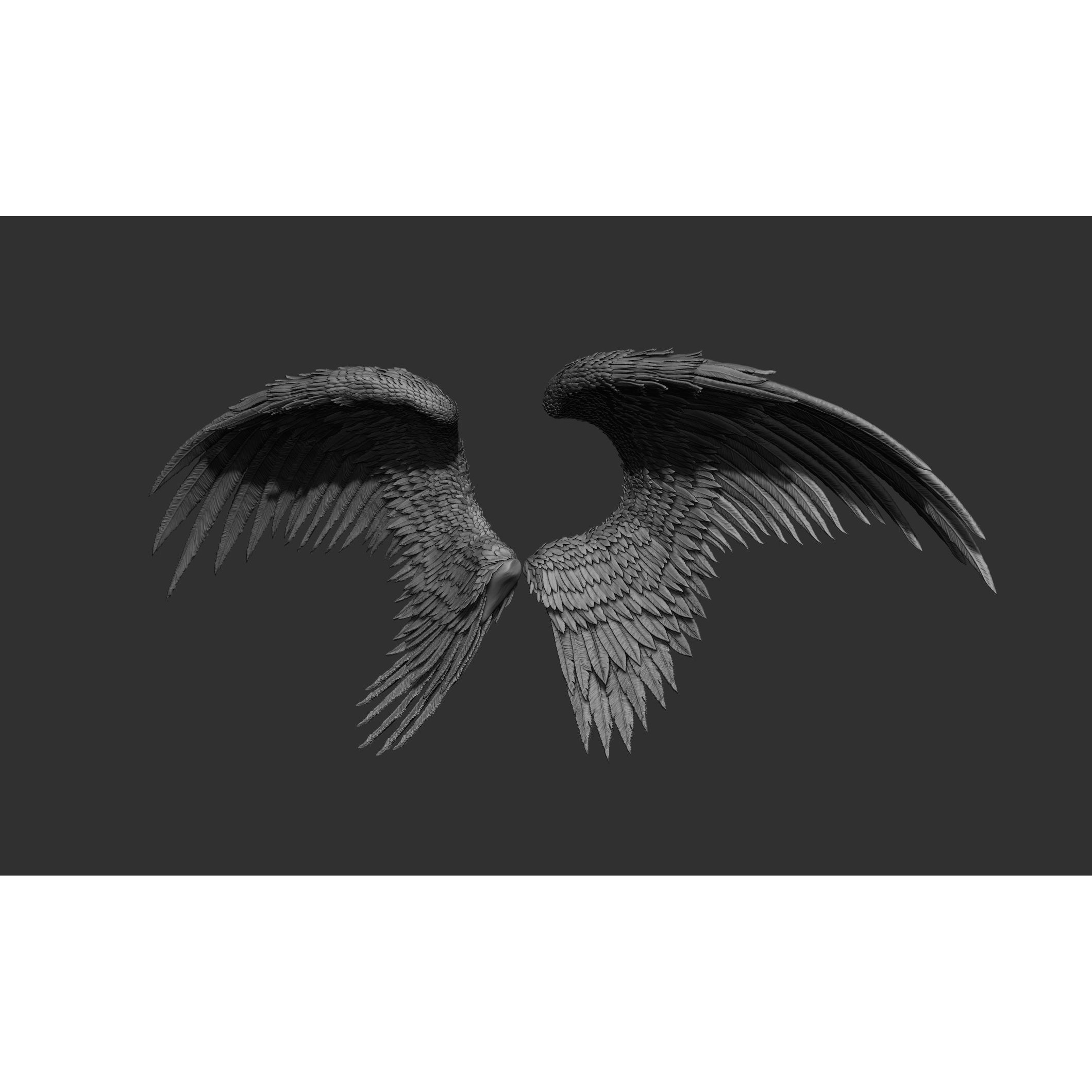 Wings 3D Model – High Poly ZBrush Designs, OBJ, STL Formats - View 19