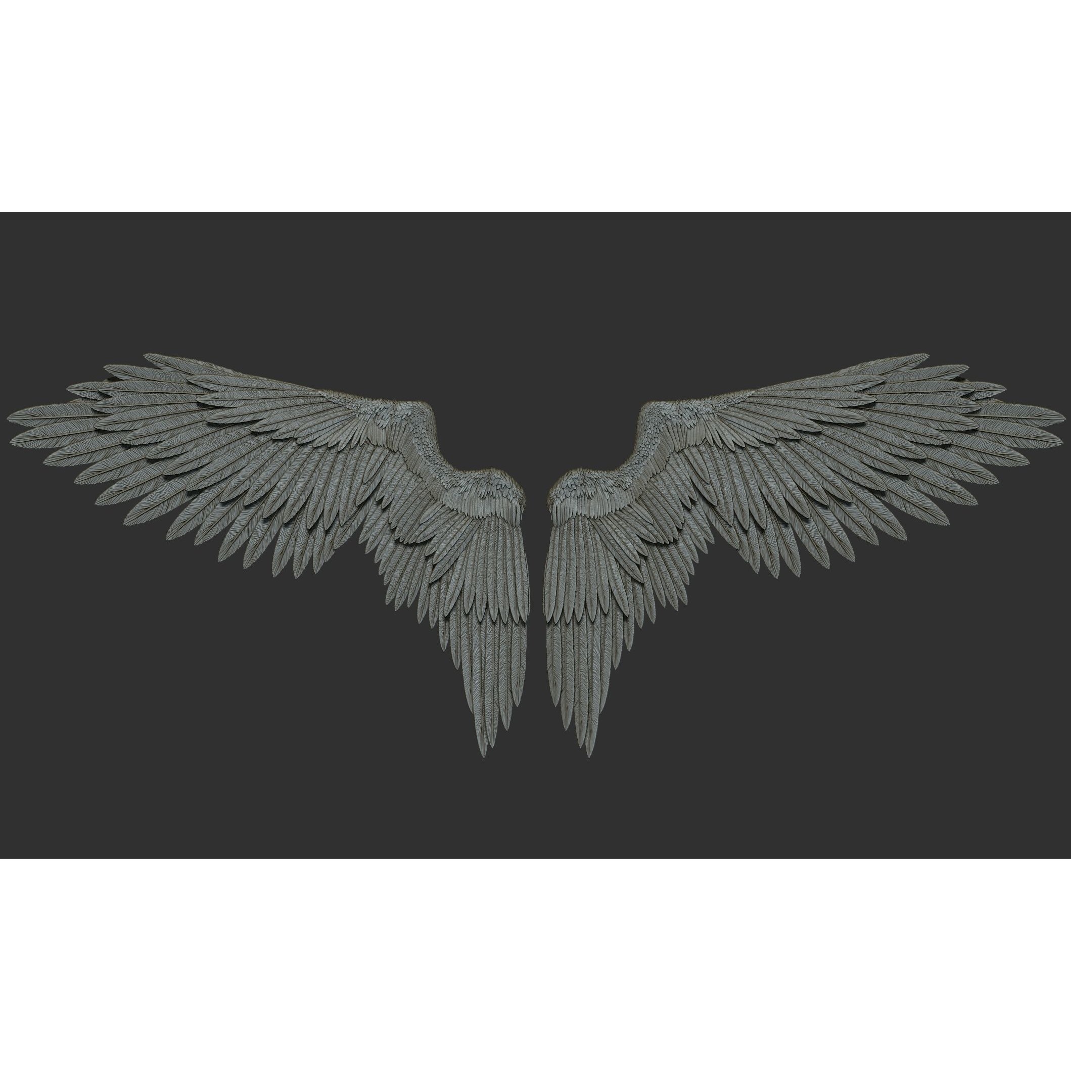 Wings 3D Model – High Poly ZBrush Designs, OBJ, STL Formats - View 23