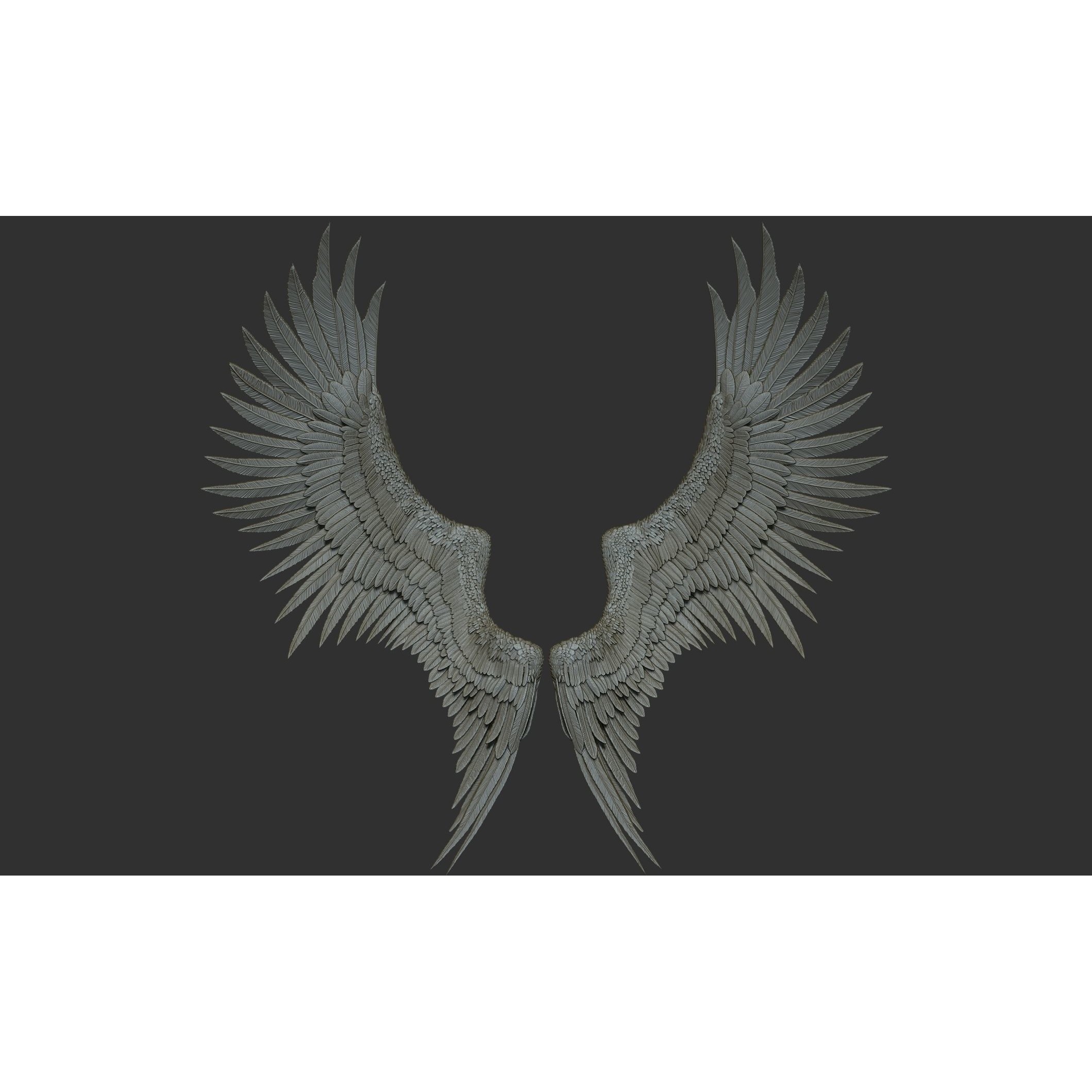 Wings 3D Model – High Poly ZBrush Designs, OBJ, STL Formats - View 27