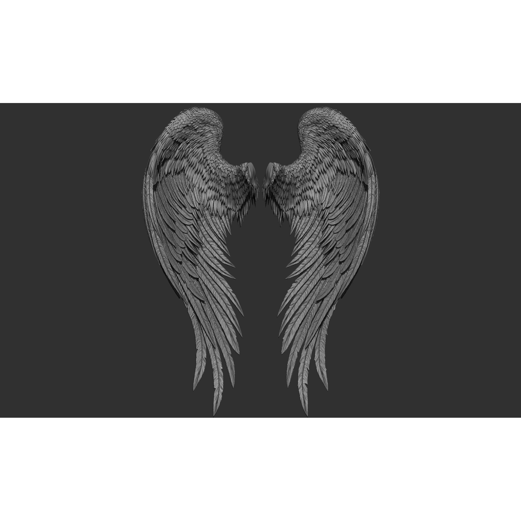 Wings 3D Model – High Poly ZBrush Designs, OBJ, STL Formats - View 36
