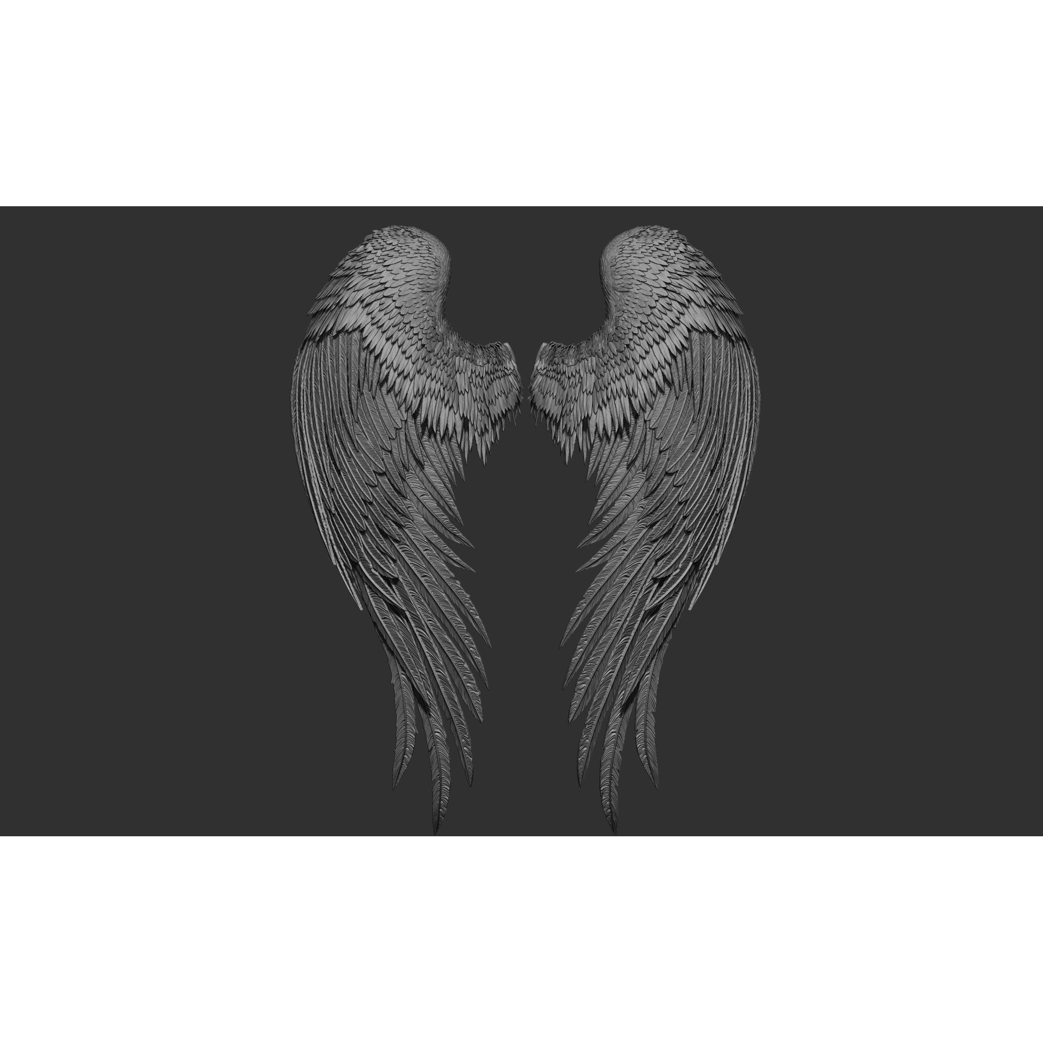 Wings 3D Model – High Poly ZBrush Designs, OBJ, STL Formats - View 39