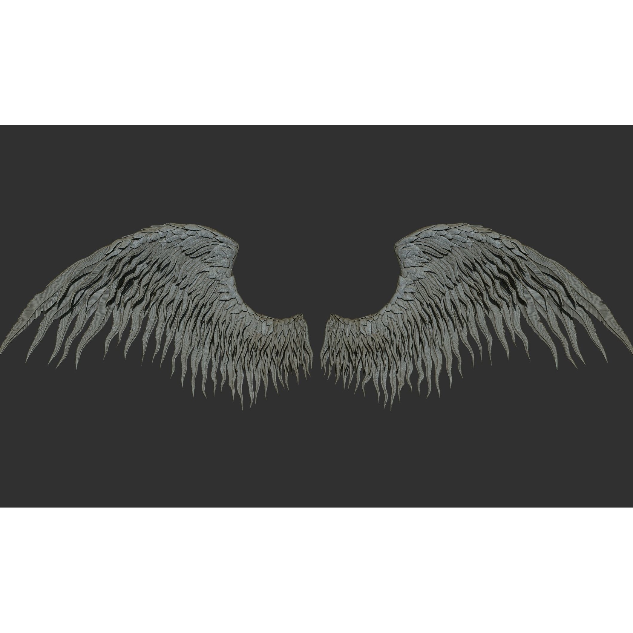 Wings 3D Model – High Poly ZBrush Designs, OBJ, STL Formats - View 42