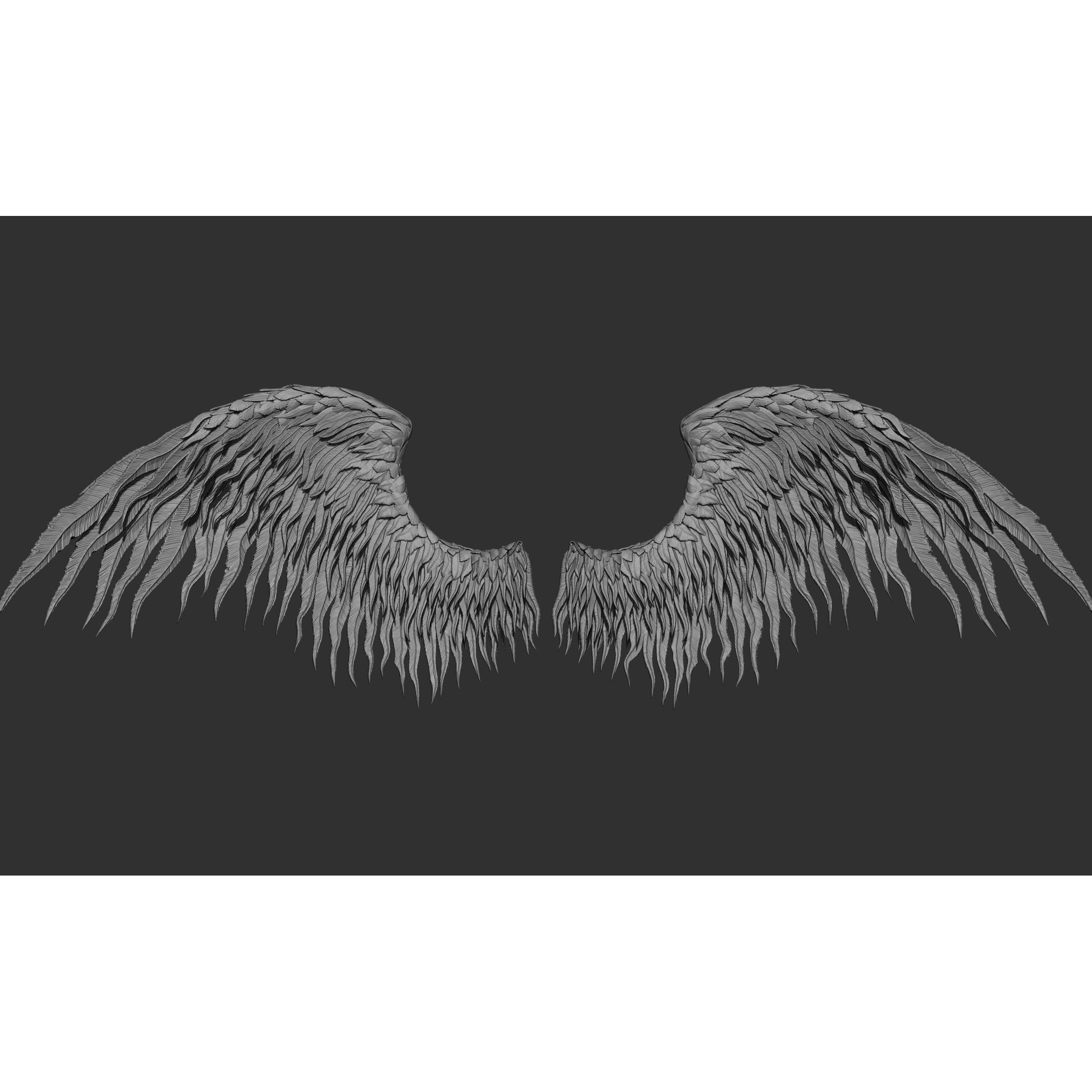 Wings 3D Model – High Poly ZBrush Designs, OBJ, STL Formats - View 43