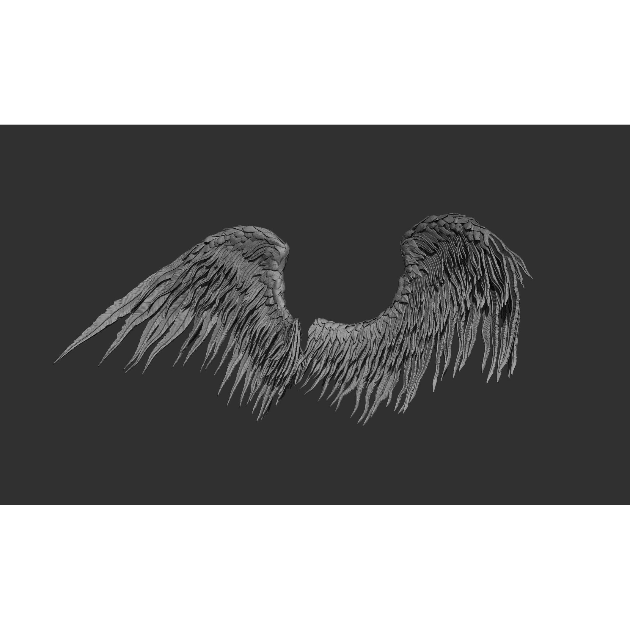 Wings 3D Model – High Poly ZBrush Designs, OBJ, STL Formats - View 44