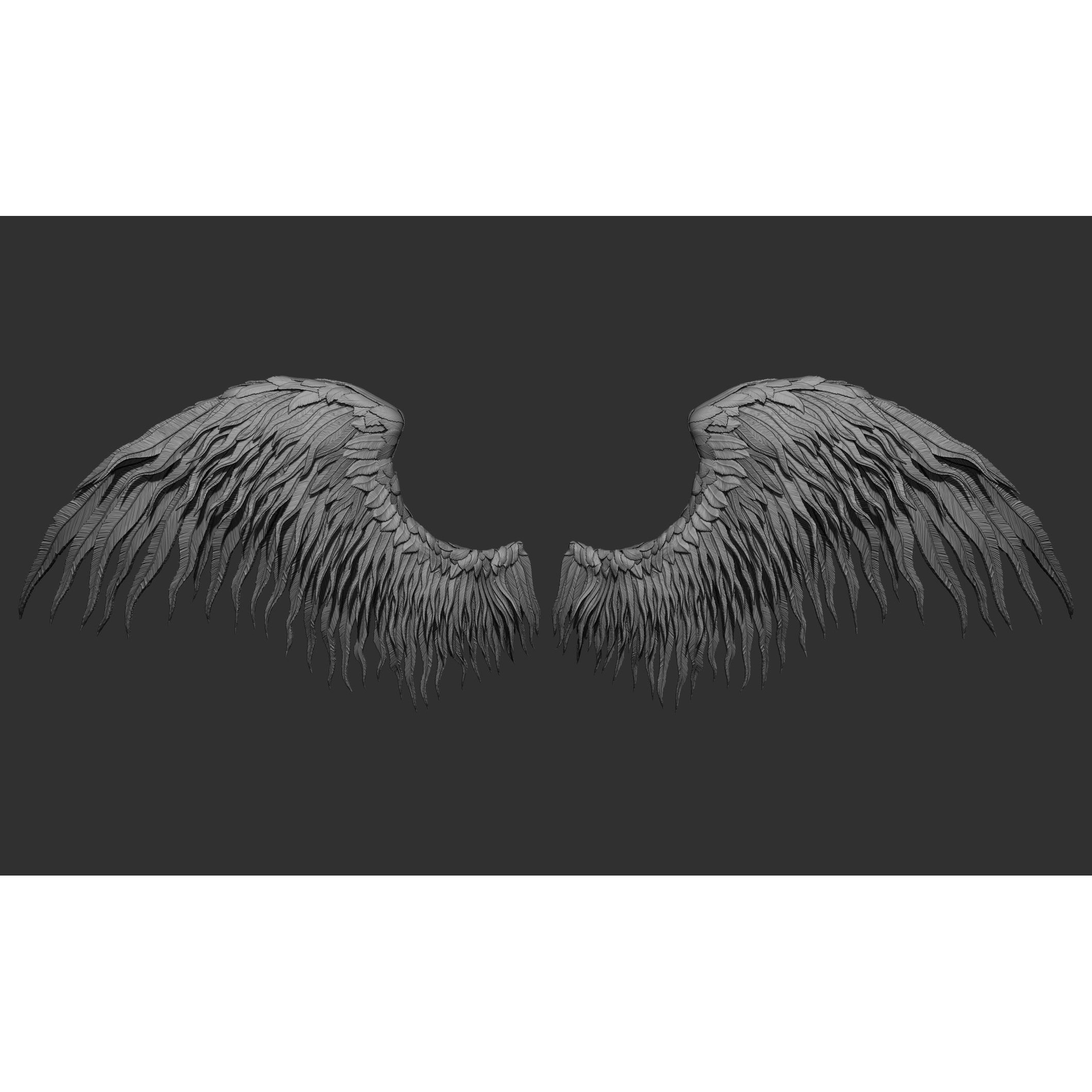 Wings 3D Model – High Poly ZBrush Designs, OBJ, STL Formats - View 46