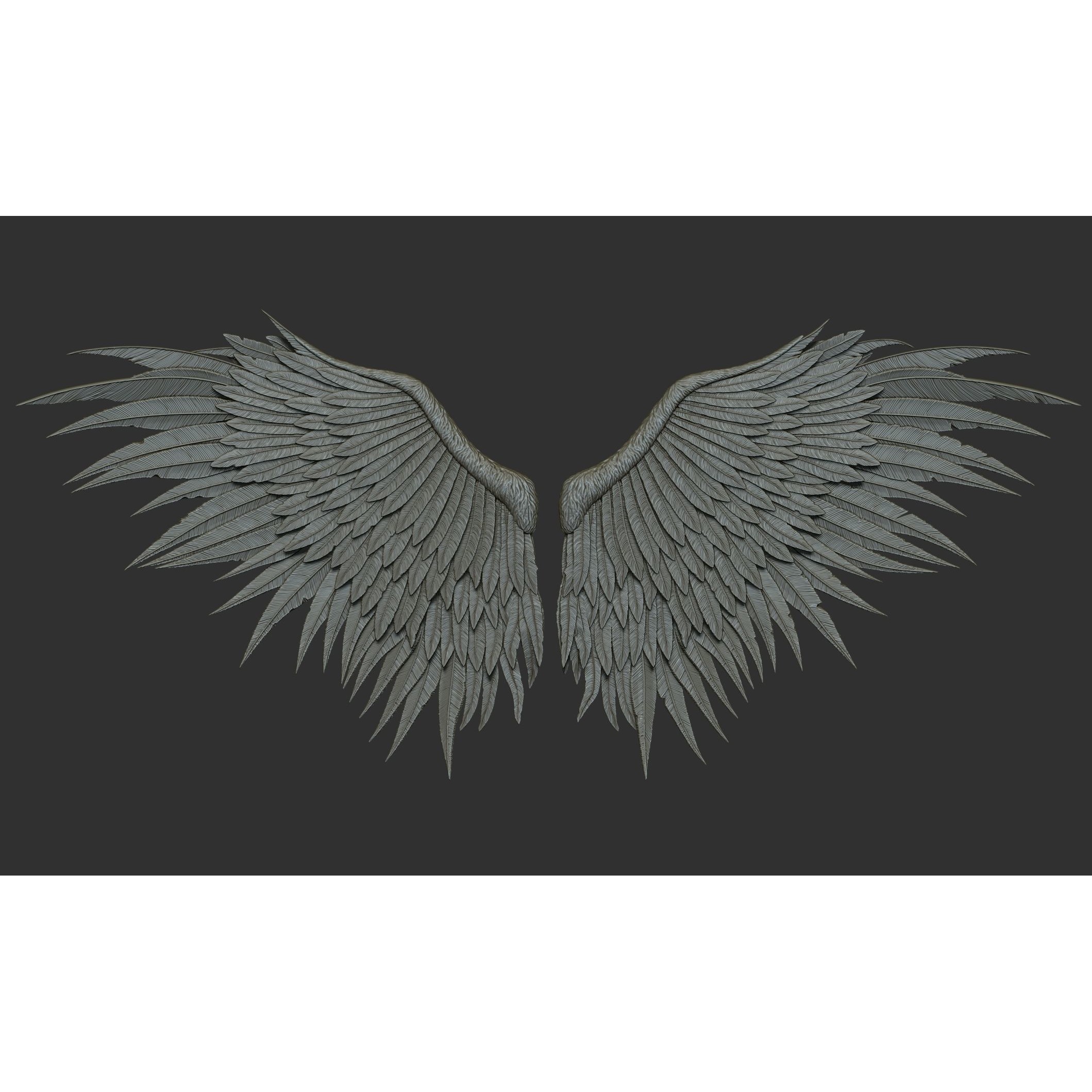 Wings 3D Model – High Poly ZBrush Designs, OBJ, STL Formats - View 54