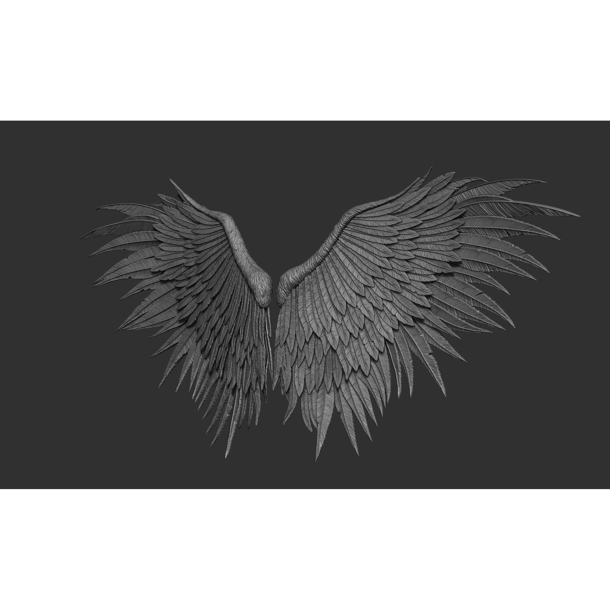 Wings 3D Model – High Poly ZBrush Designs, OBJ, STL Formats - View 56