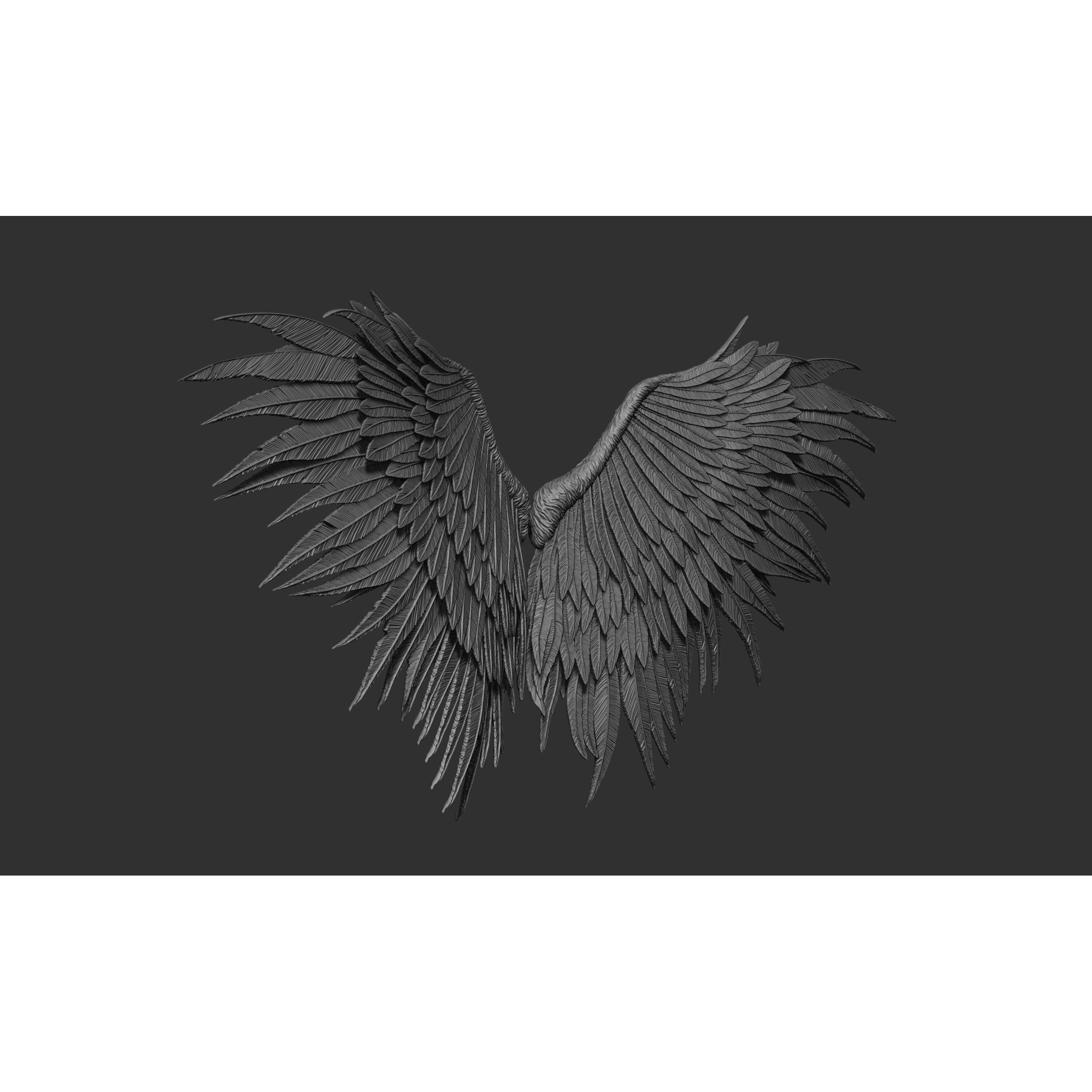 Wings 3D Model – High Poly ZBrush Designs, OBJ, STL Formats - View 57