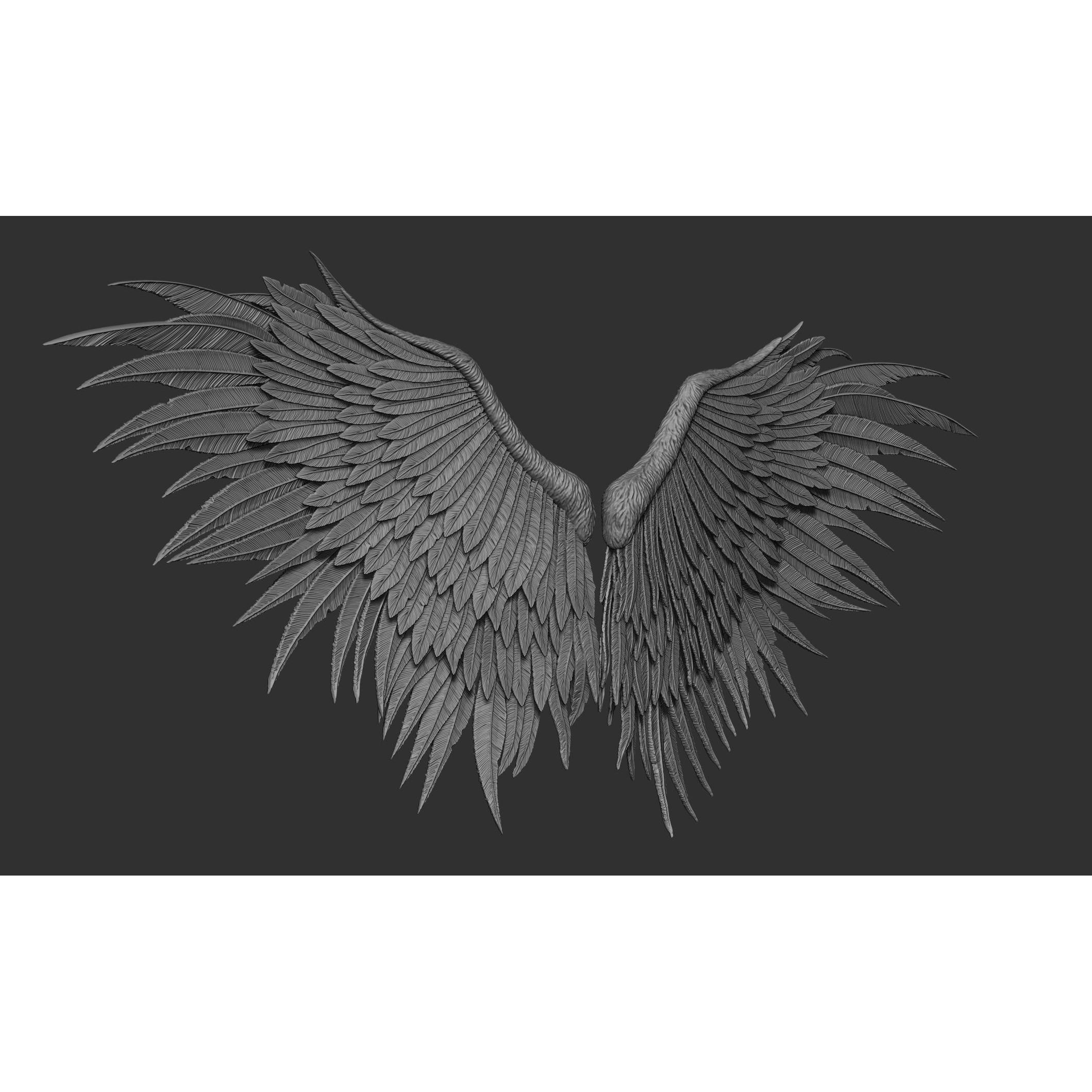 Wings 3D Model – High Poly ZBrush Designs, OBJ, STL Formats - View 60