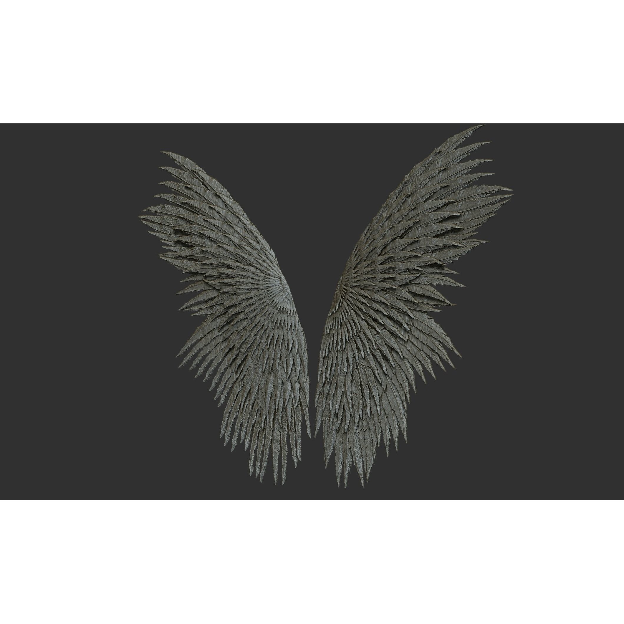 Wings 3D Model – High Poly ZBrush Designs, OBJ, STL Formats - View 7