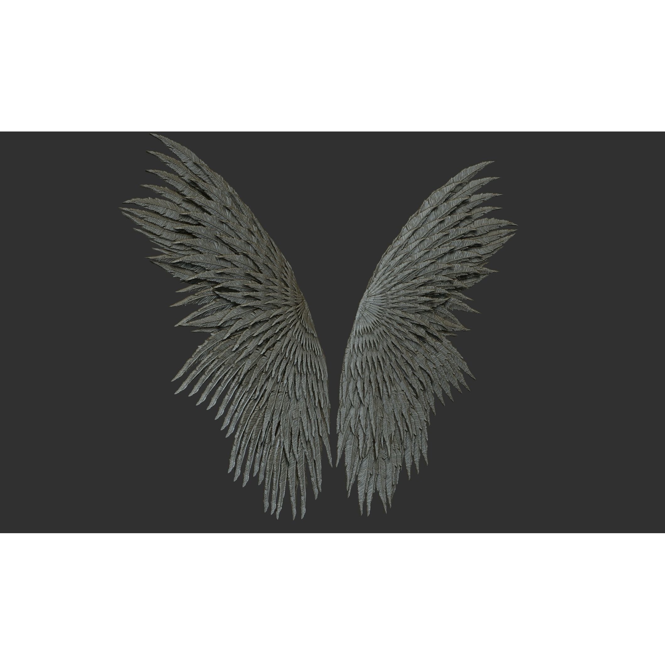 Wings 3D Model – High Poly ZBrush Designs, OBJ, STL Formats - View 8