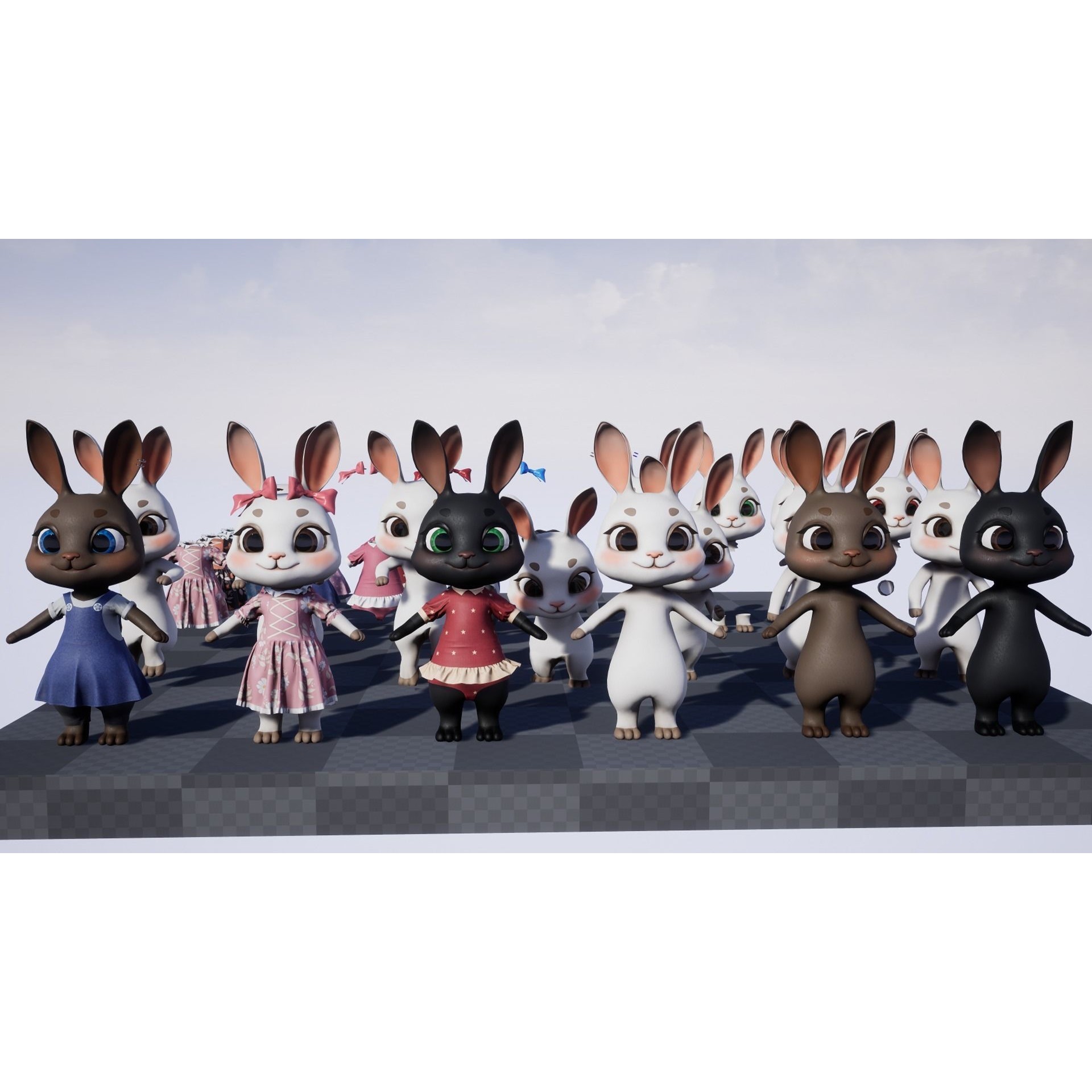 Bunny Jessica 3D Model – Low Poly Game-Ready Character, FBX - View 18