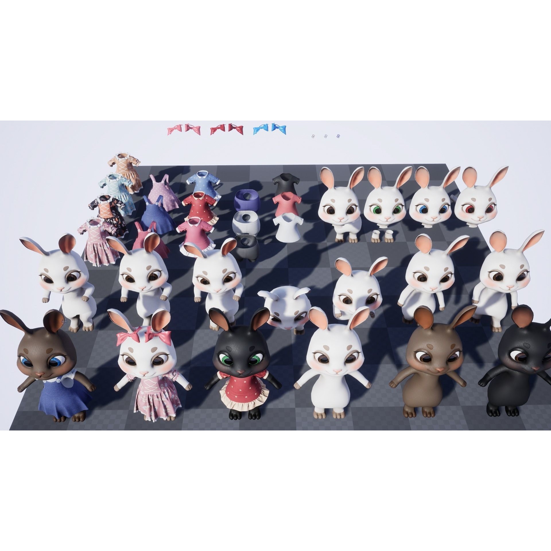 Bunny Jessica 3D Model – Low Poly Game-Ready Character, FBX - View 20