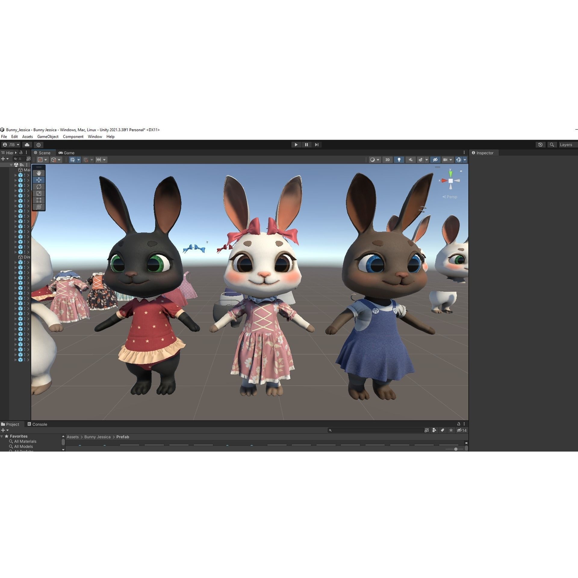Bunny Jessica 3D Model – Low Poly Game-Ready Character, FBX - View 23