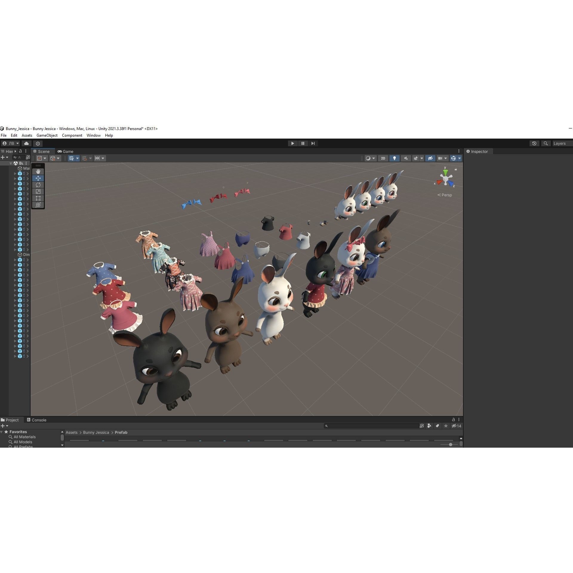 Bunny Jessica 3D Model – Low Poly Game-Ready Character, FBX - View 24