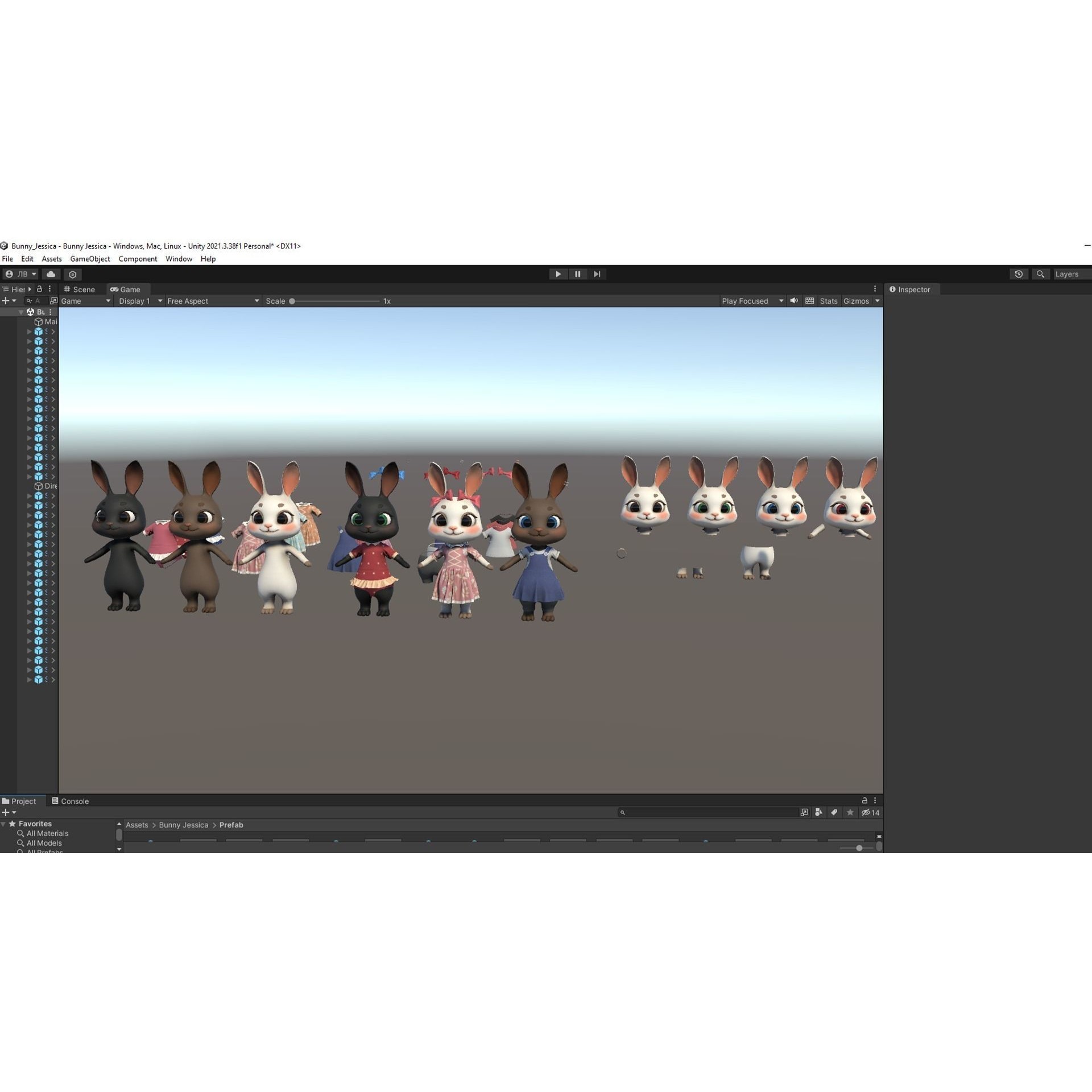 Bunny Jessica 3D Model – Low Poly Game-Ready Character, FBX - View 25