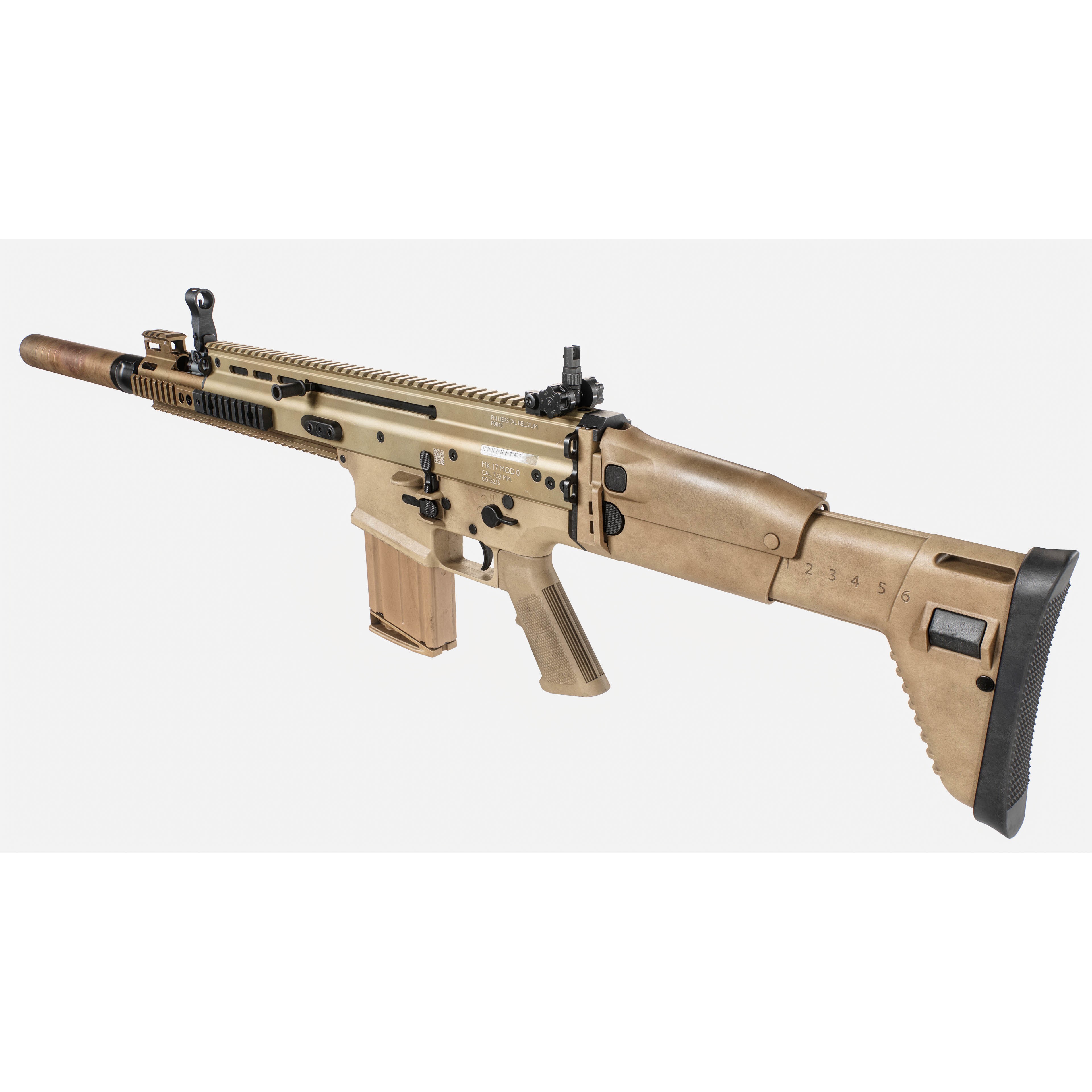 FN SCAR-H MK17 3D Model – Low Poly Game-Ready Rifle, FBX - View 11