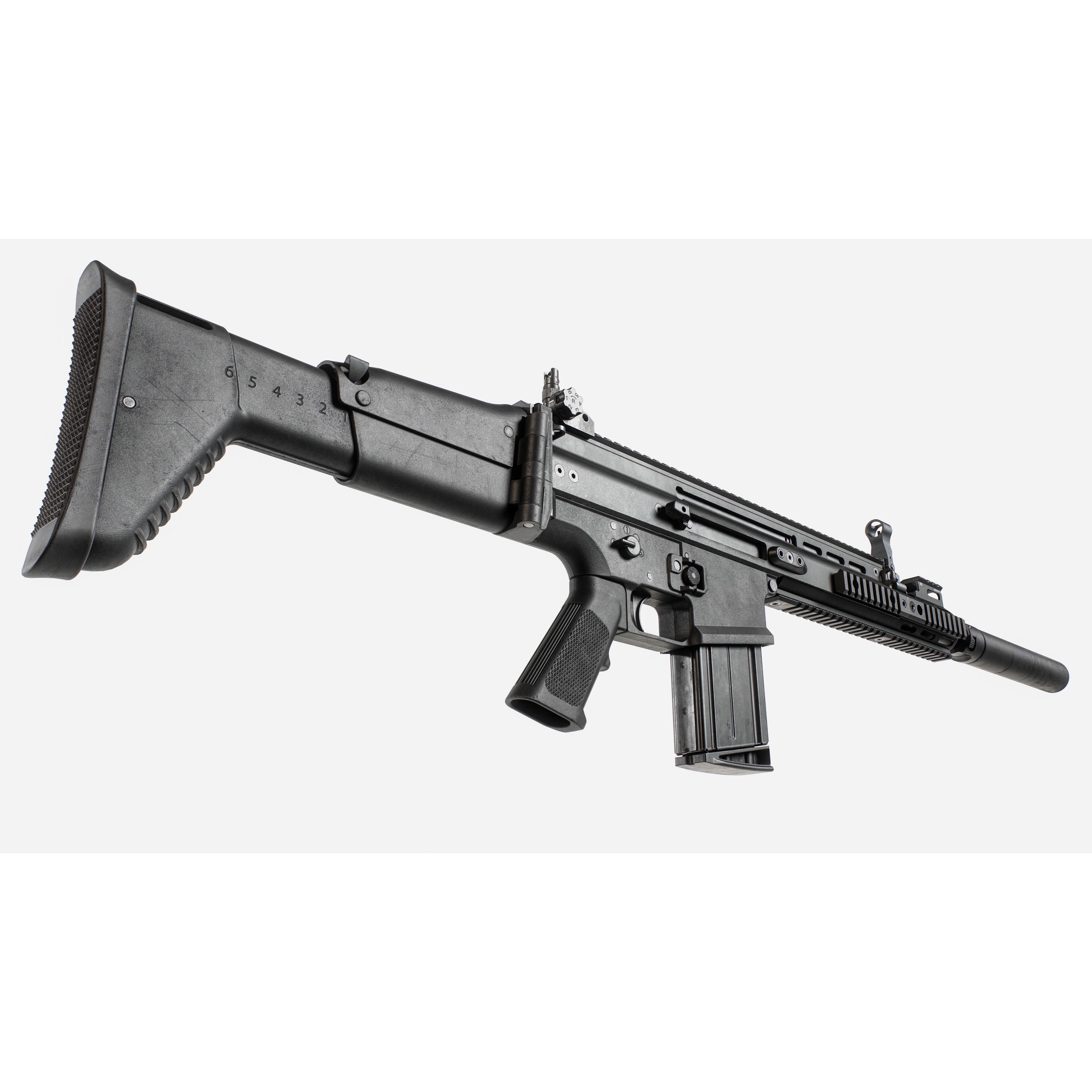 FN SCAR-H MK17 3D Model – Low Poly Game-Ready Rifle, FBX - View 12