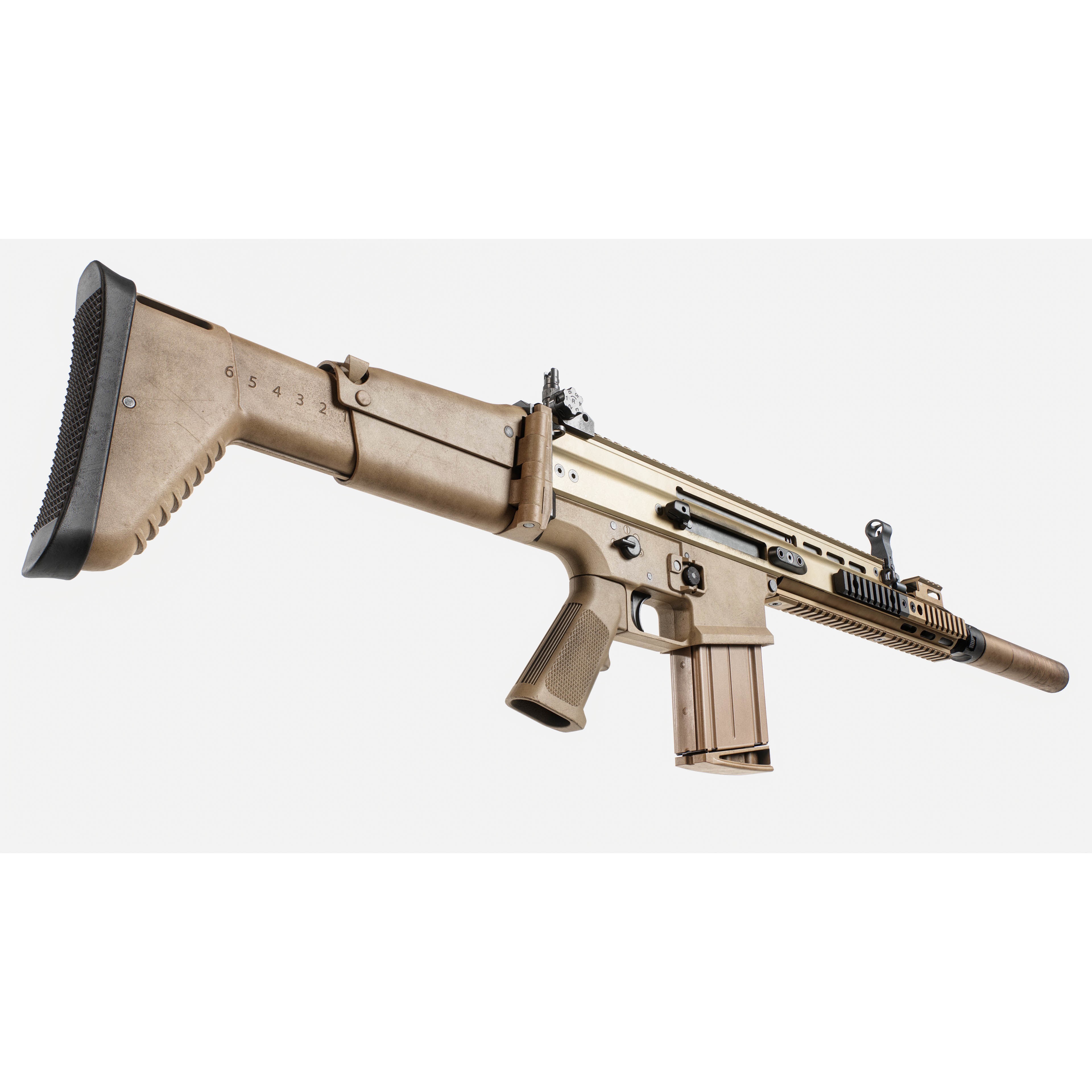 FN SCAR-H MK17 3D Model – Low Poly Game-Ready Rifle, FBX - View 13