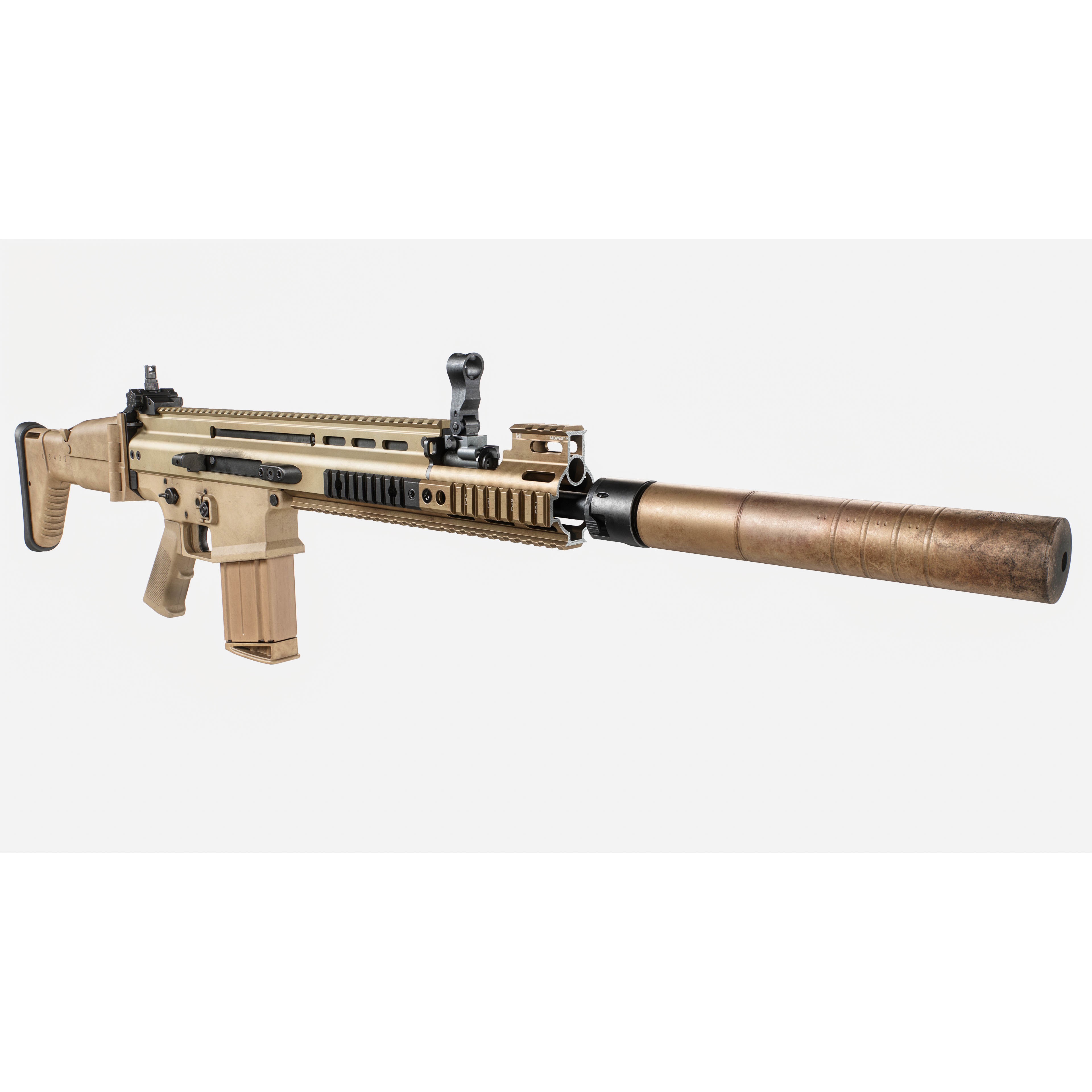 FN SCAR-H MK17 3D Model – Low Poly Game-Ready Rifle, FBX - View 15