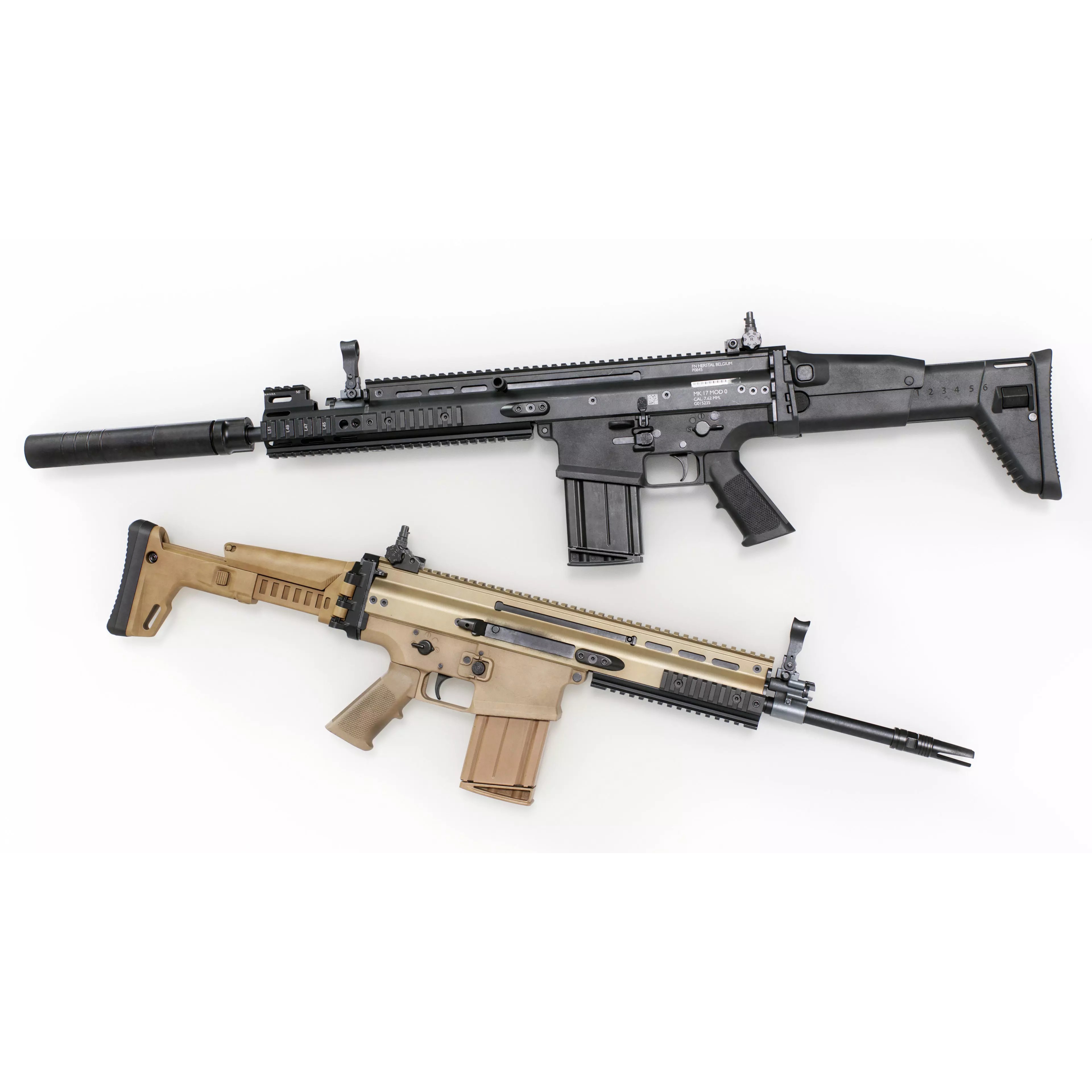 FN SCAR-H MK17 3D Model – Low Poly Game-Ready Rifle, FBX - View 2