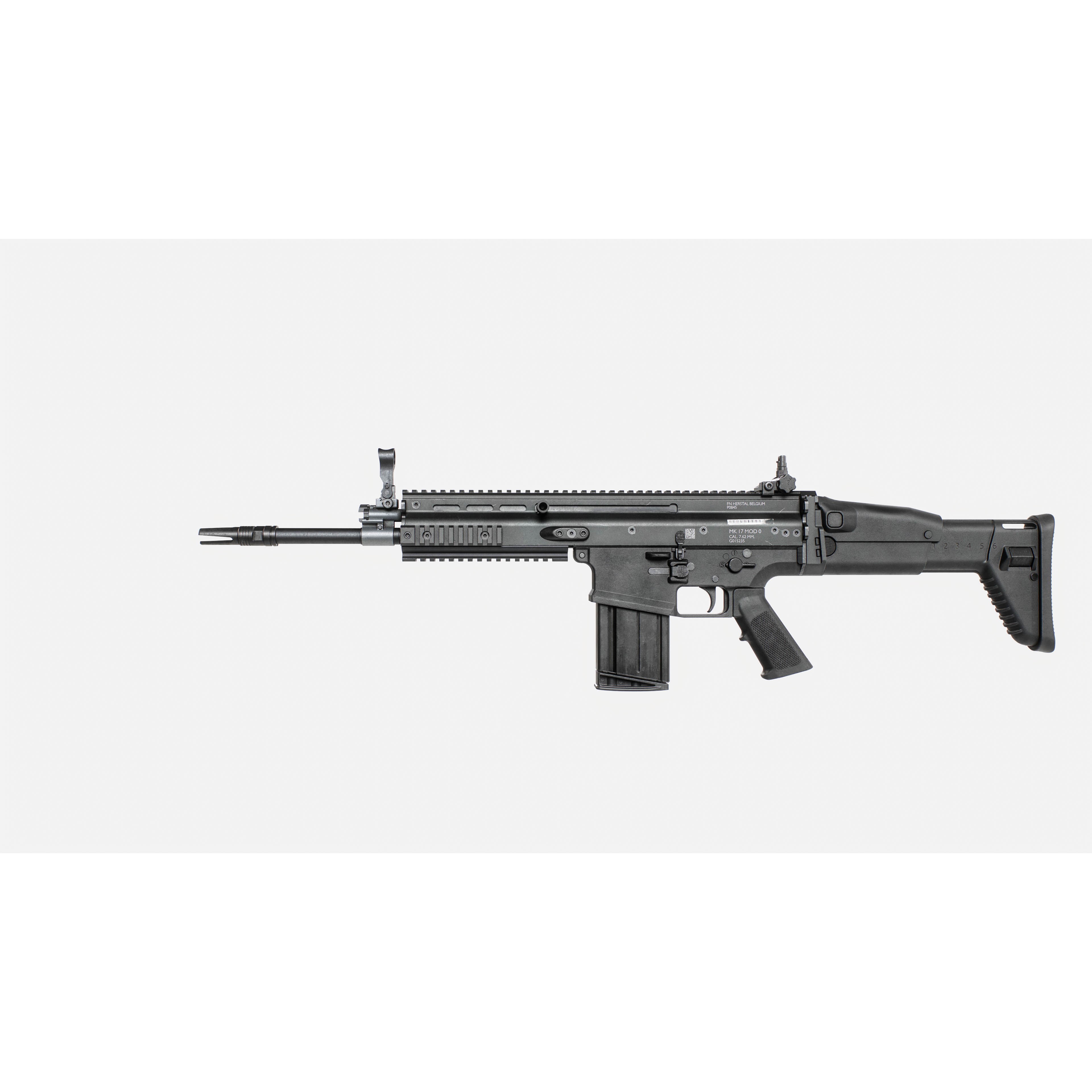 FN SCAR-H MK17 3D Model – Low Poly Game-Ready Rifle, FBX - View 4