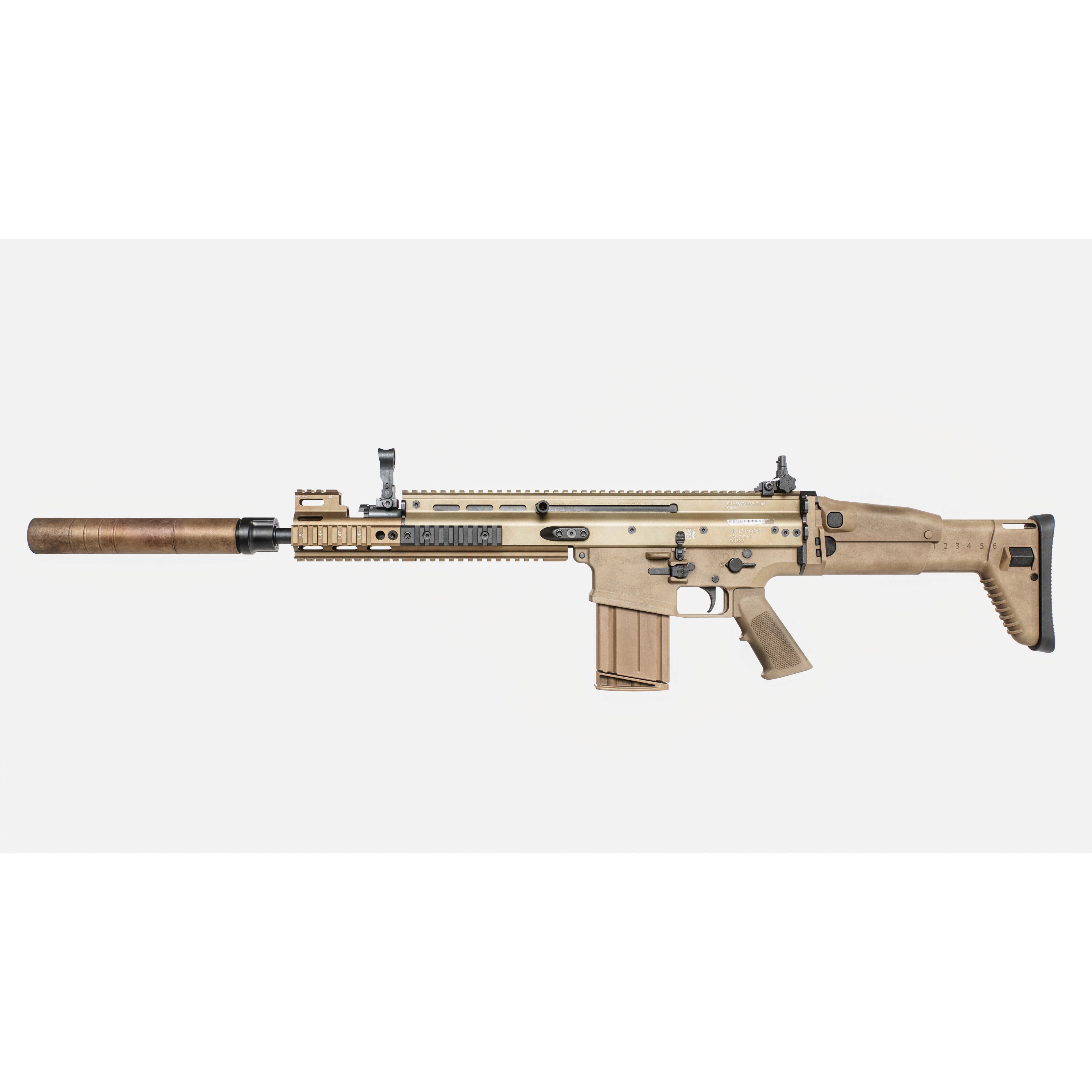 FN SCAR-H MK17 3D Model – Low Poly Game-Ready Rifle, FBX - View 7