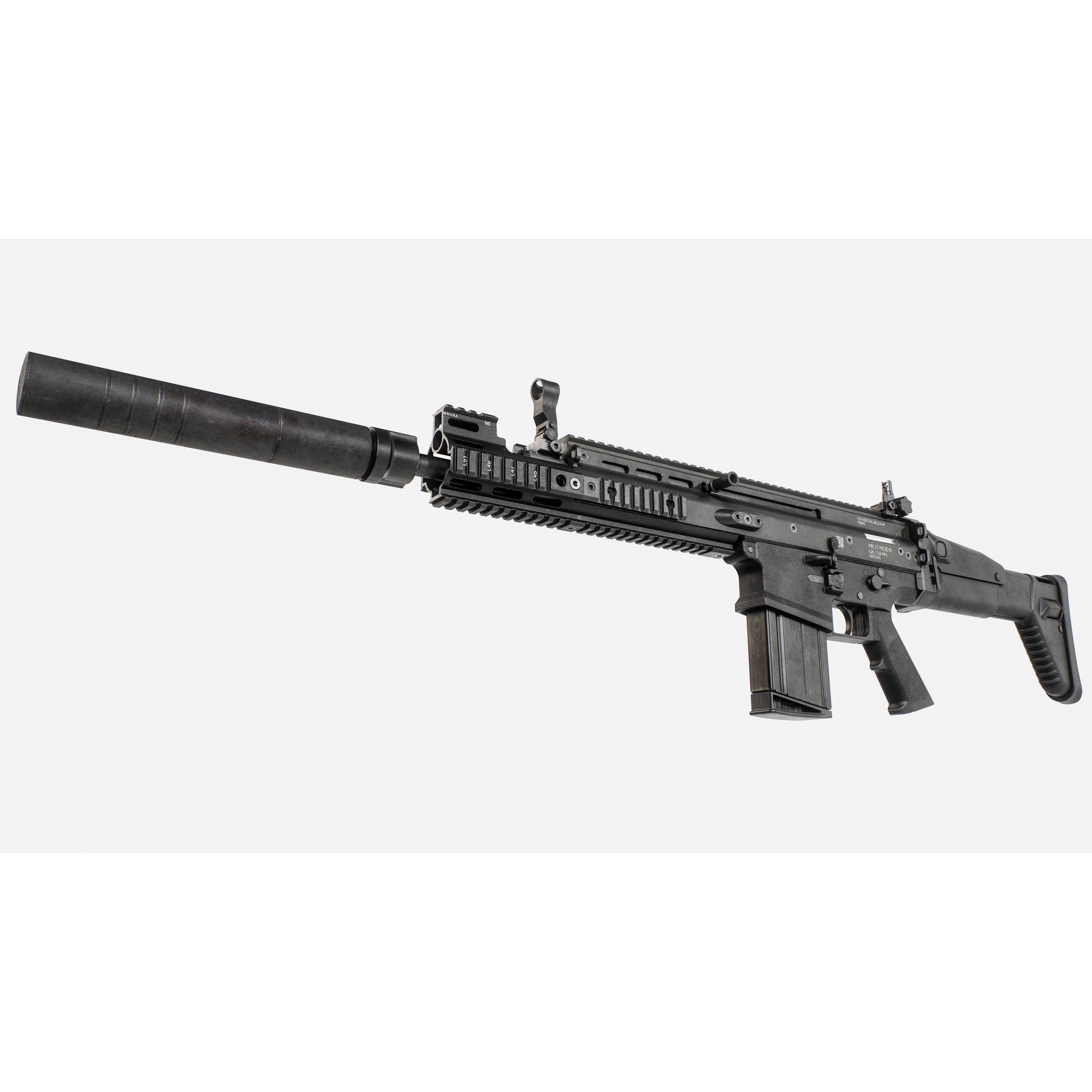 FN SCAR-H MK17 3D Model – Low Poly Game-Ready Rifle, FBX - View 8