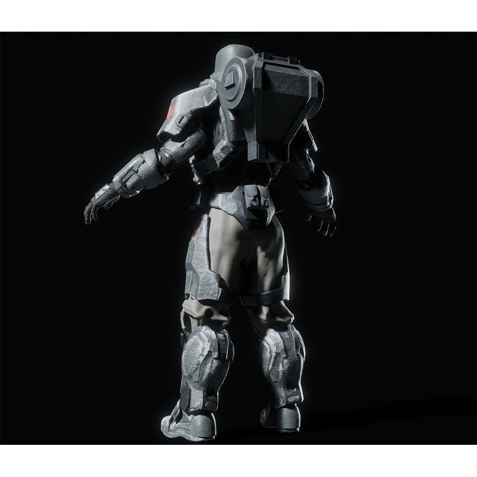 Juggernaut Soldier 3D Model – Heavily Armored Character, Game-Ready FBX - View 11