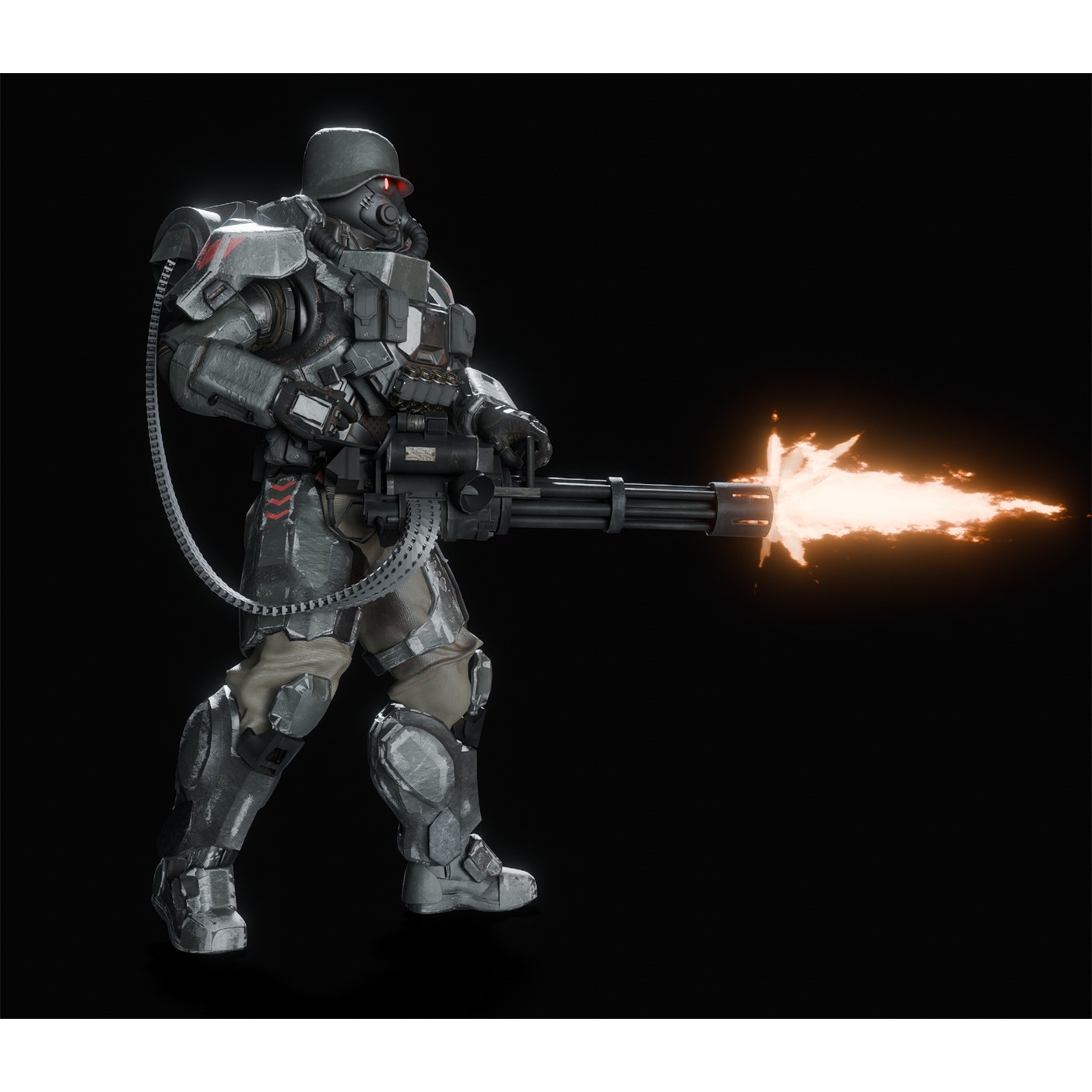 Juggernaut Soldier 3D Model – Heavily Armored Character, Game-Ready FBX - View 12