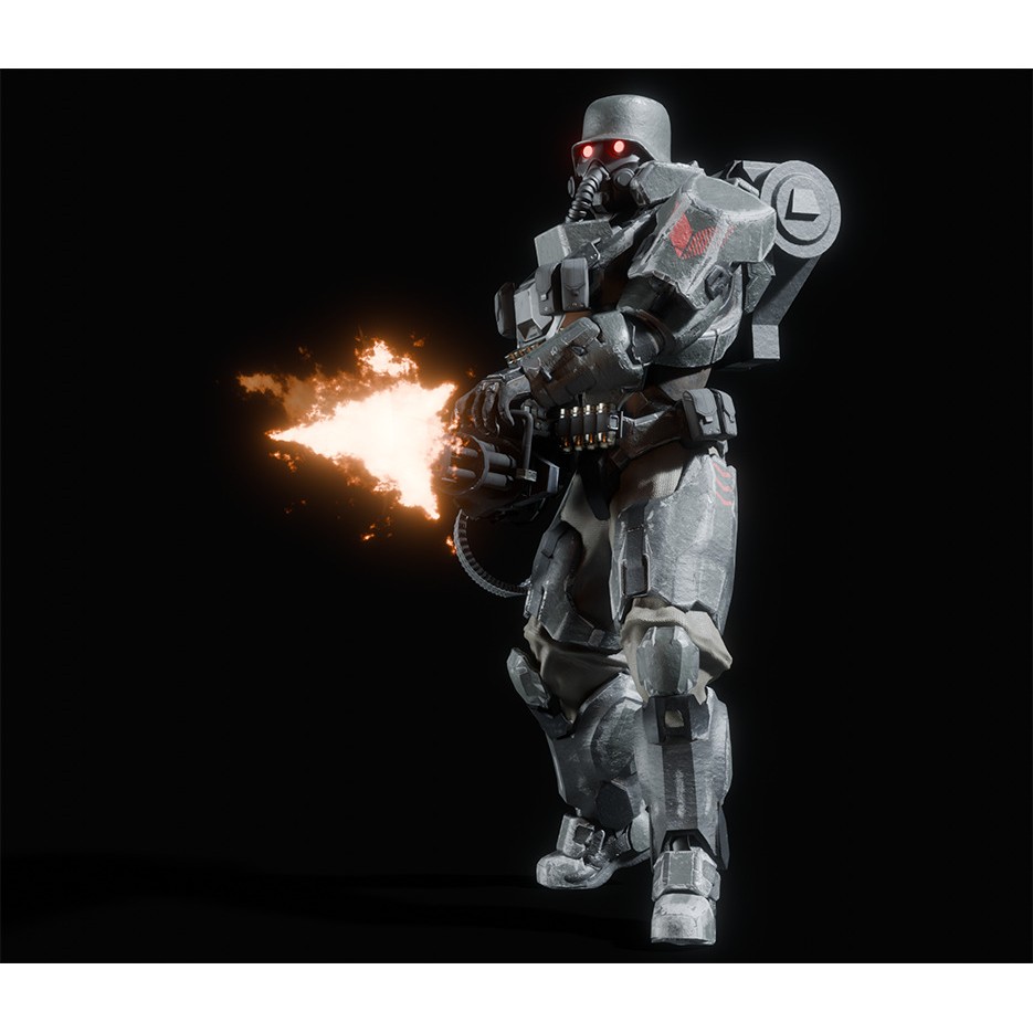 Juggernaut Soldier 3D Model – Heavily Armored Character, Game-Ready FBX - View 14